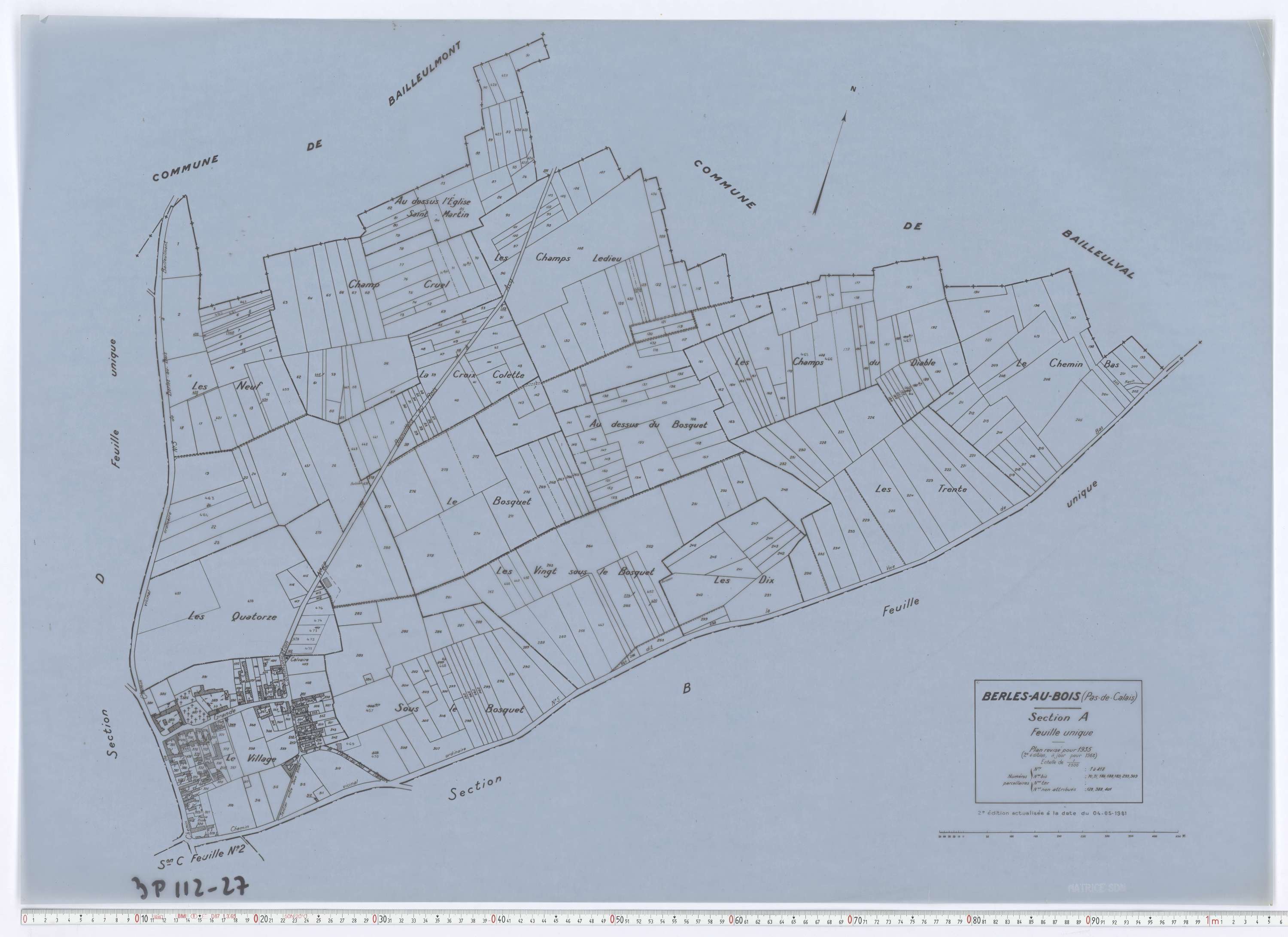 Berles-au-Bois - Section A.