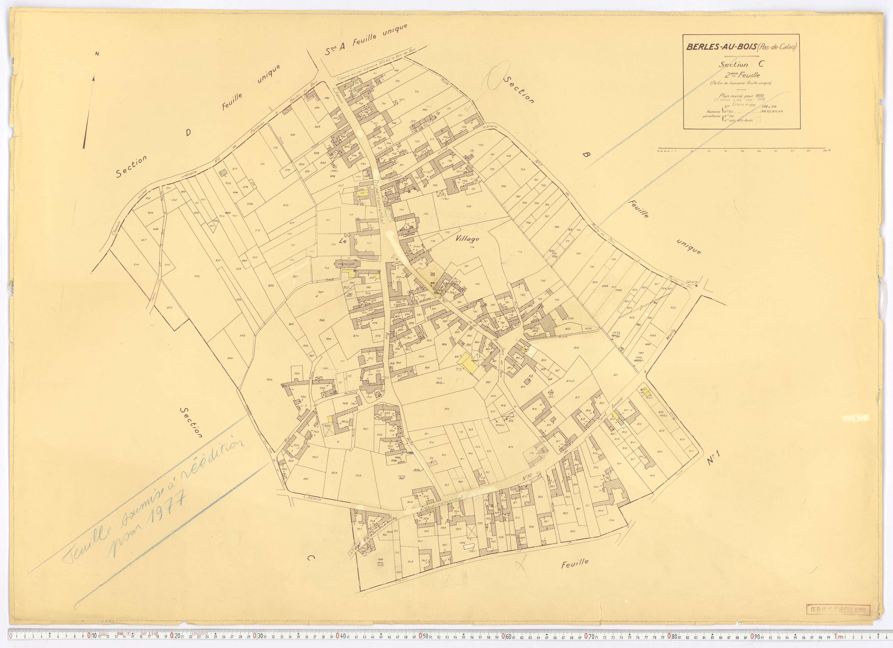 Berles-au-Bois - Section C, feuille 2.