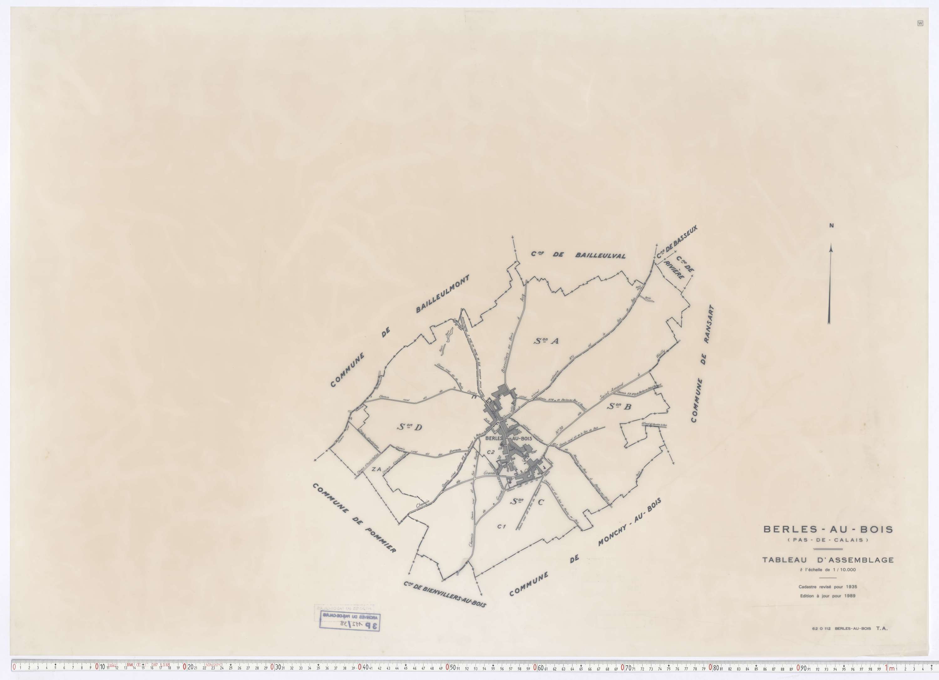 Berles-au-Bois - Tableau d'assemblage.