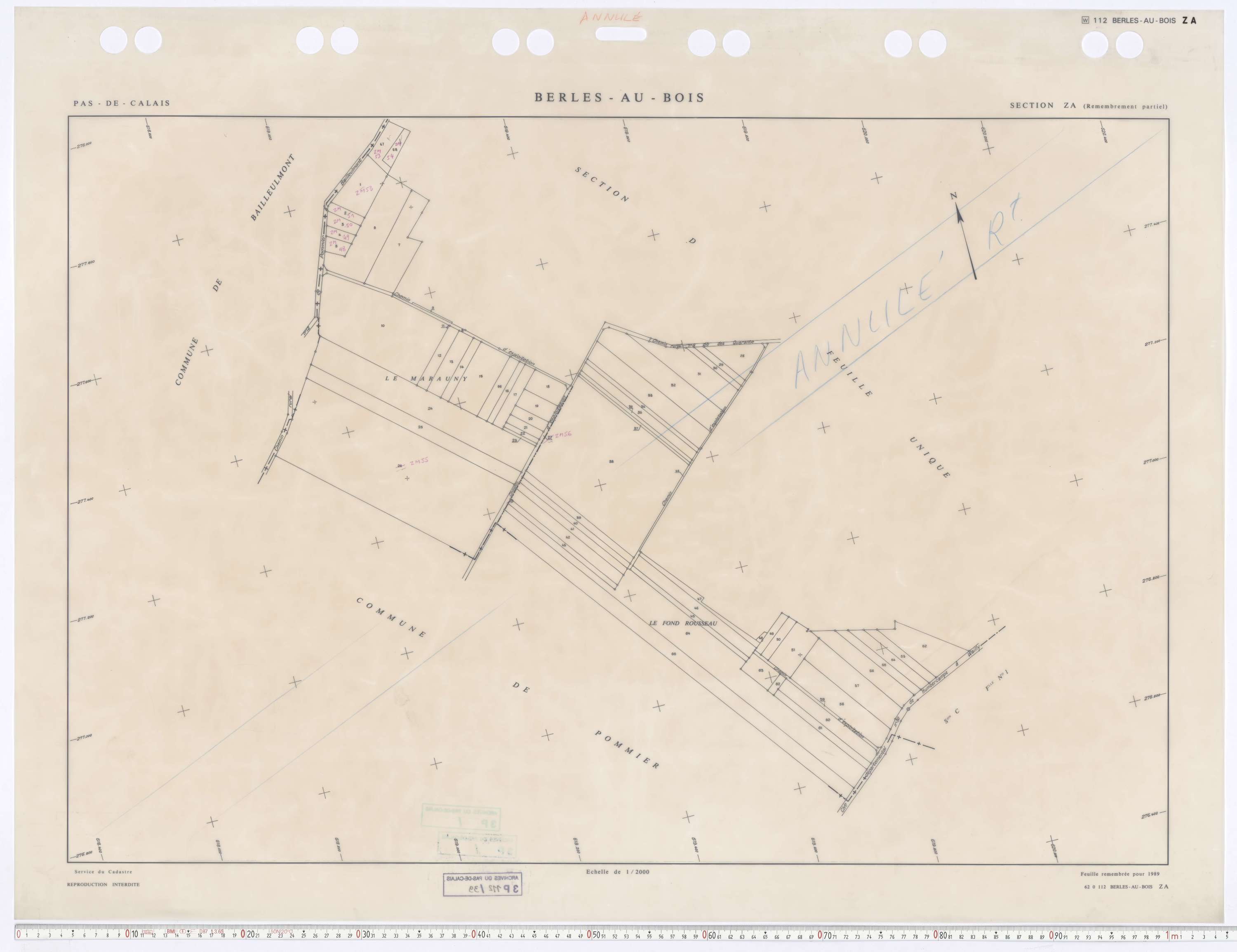 Berles-au-Bois - Section ZA.