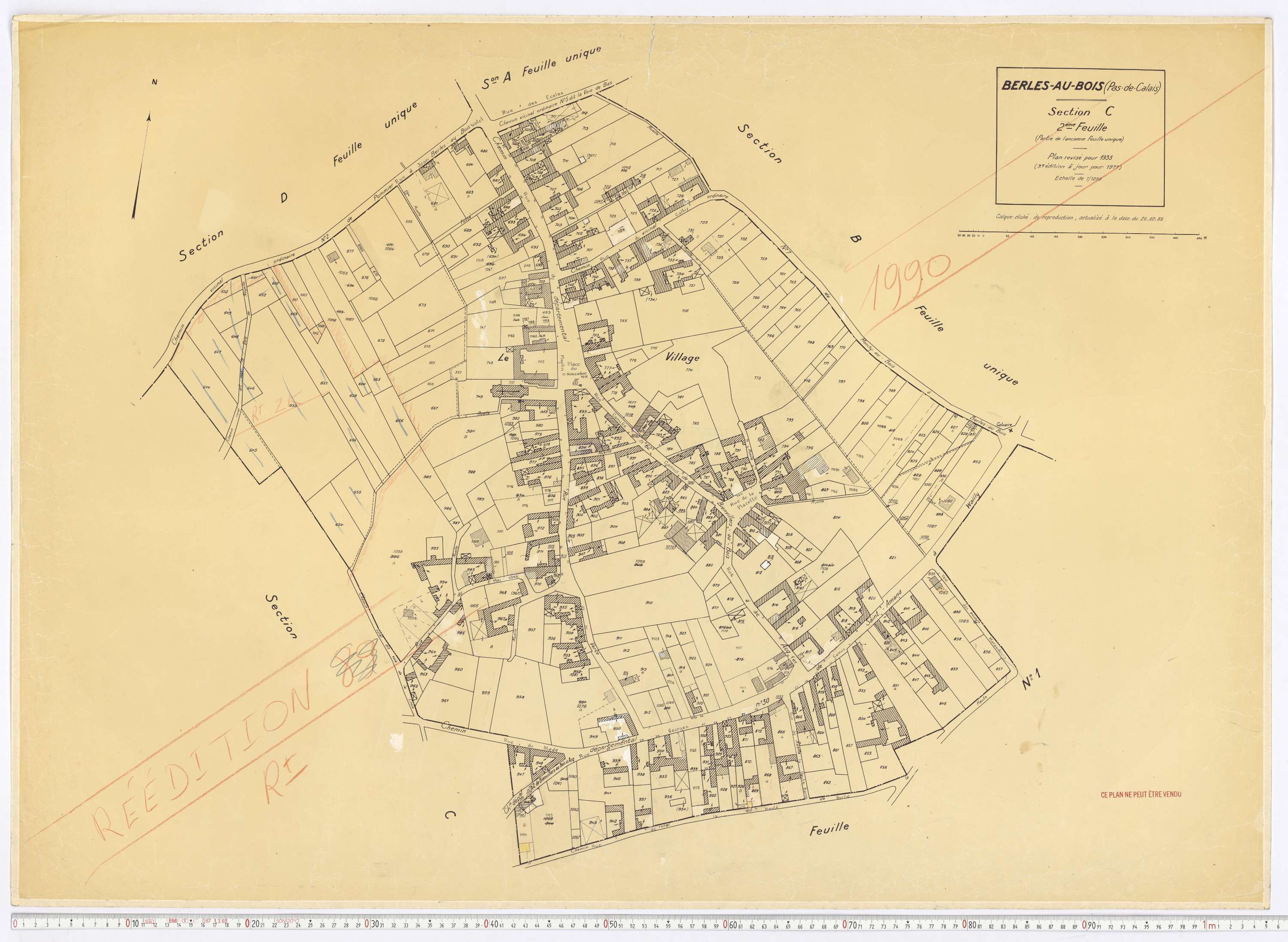Berles-au-Bois - Section C, feuille 2.