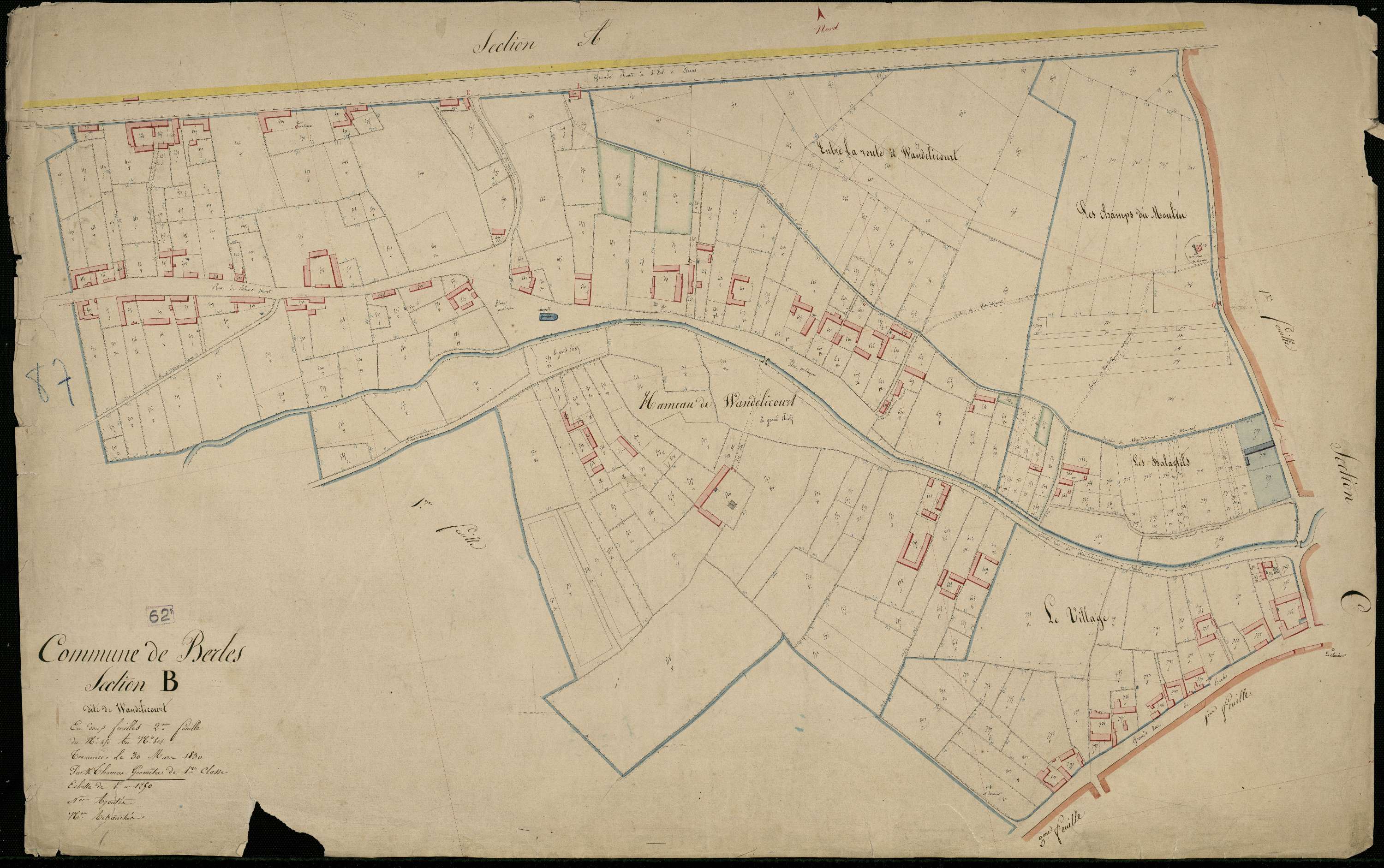 Berles-Monchel - Section B, 2e feuille