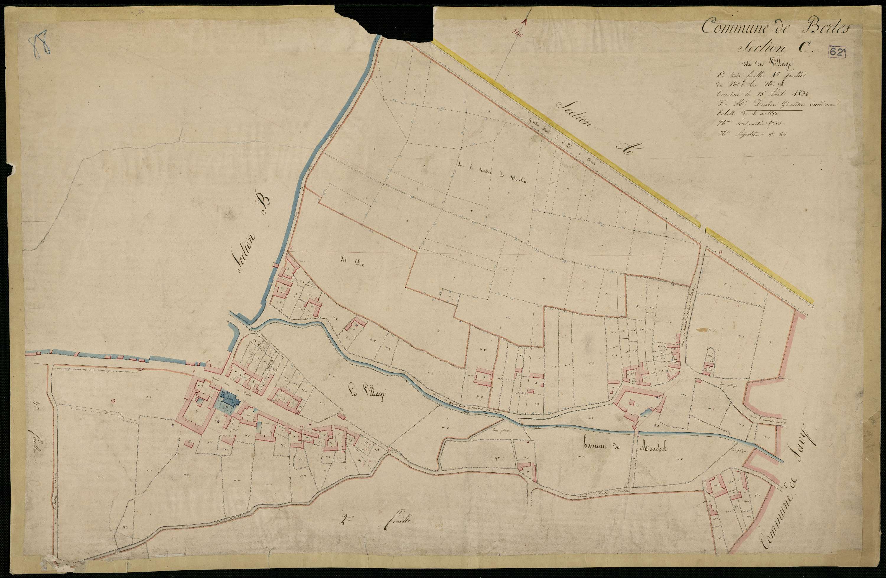 Berles-Monchel - Section C, 1re feuille