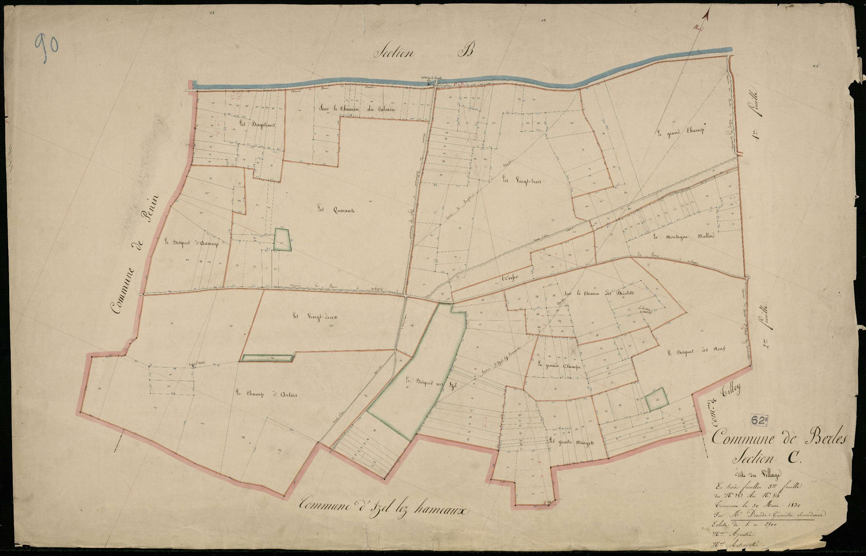 Berles-Monchel - Section C, 3e feuille