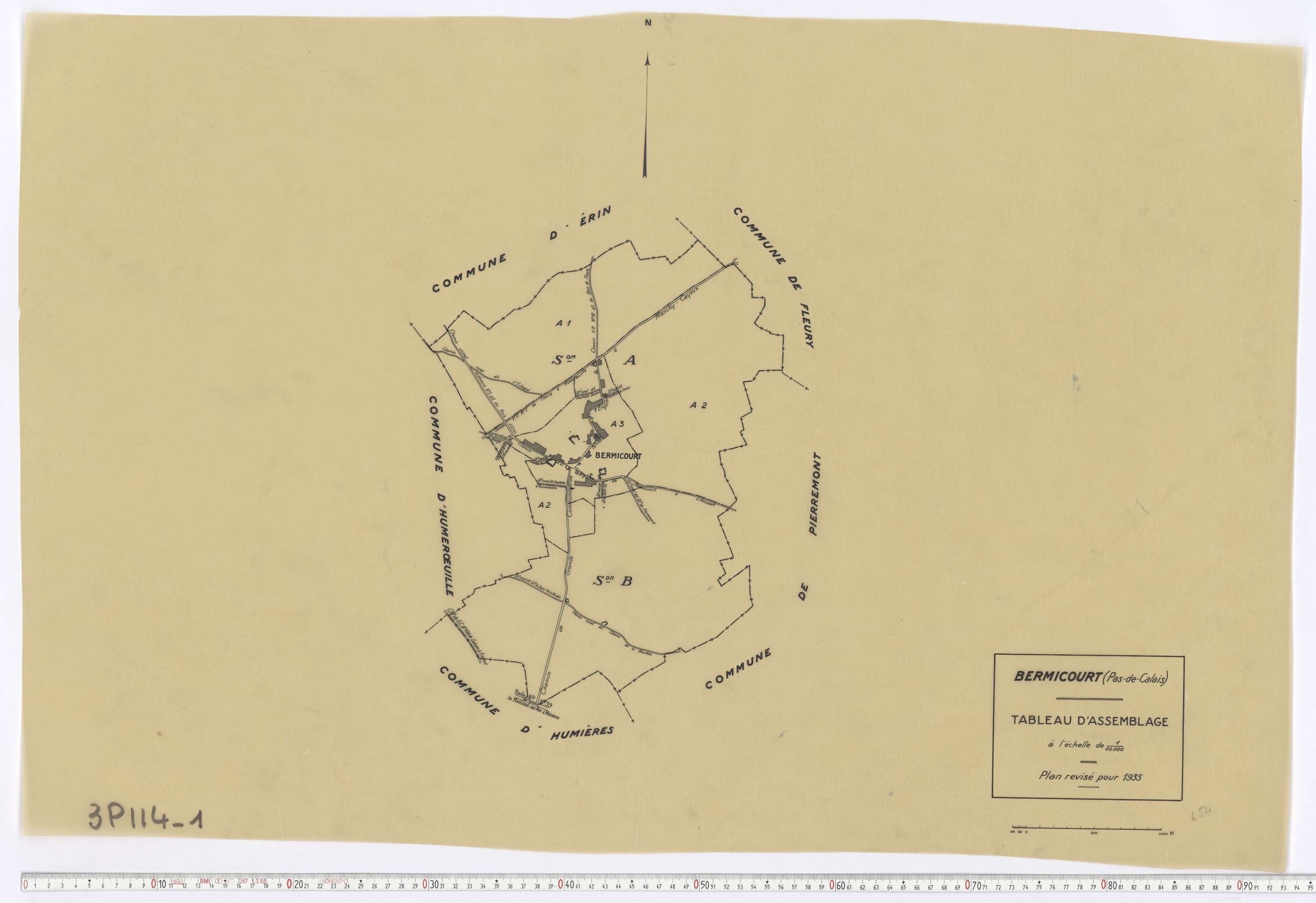 Bermicourt - Tableau d'assemblage.