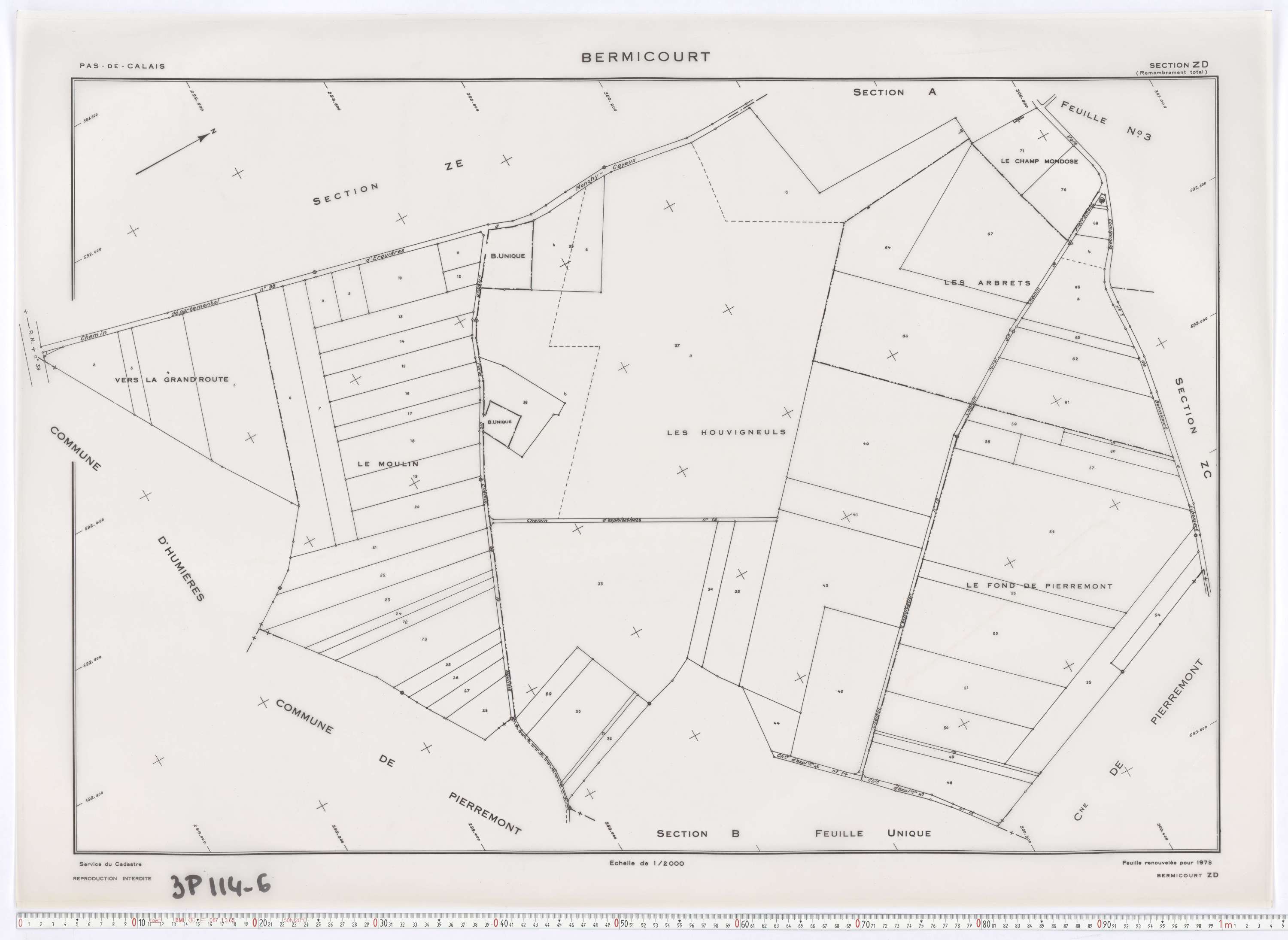 Bermicourt - Section ZD.