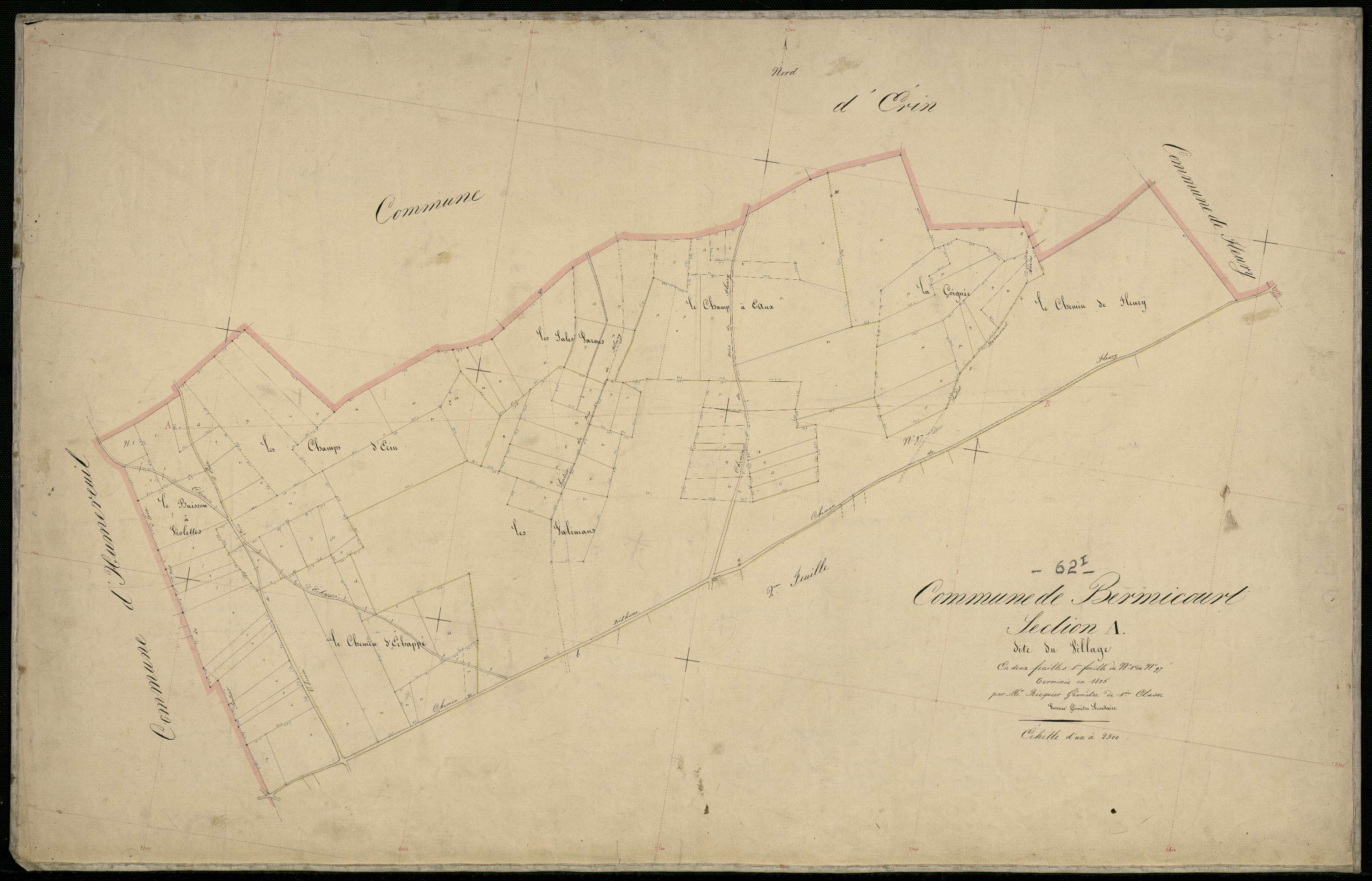 Bermicourt - Section A, 1re feuille