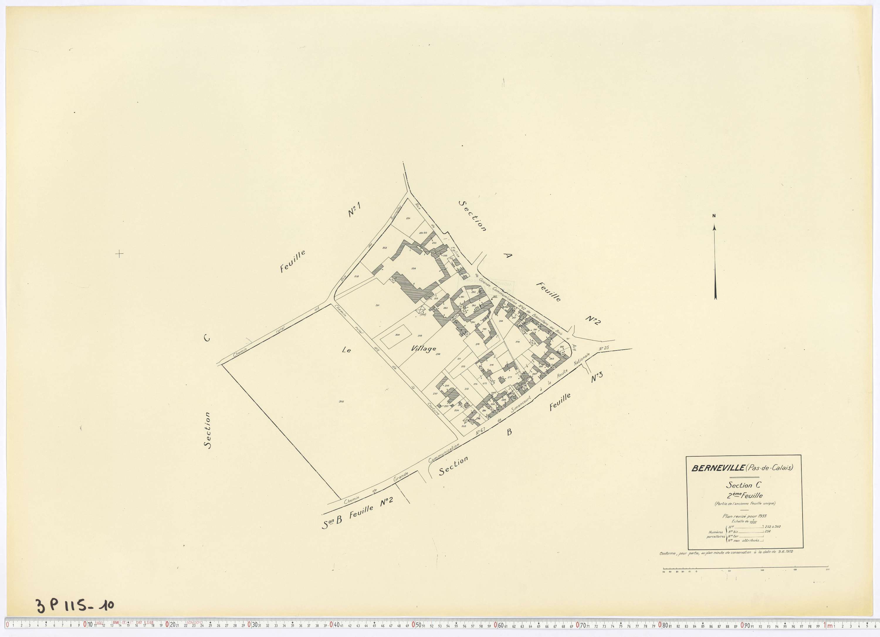 Berneville - Section C, feuille 2.