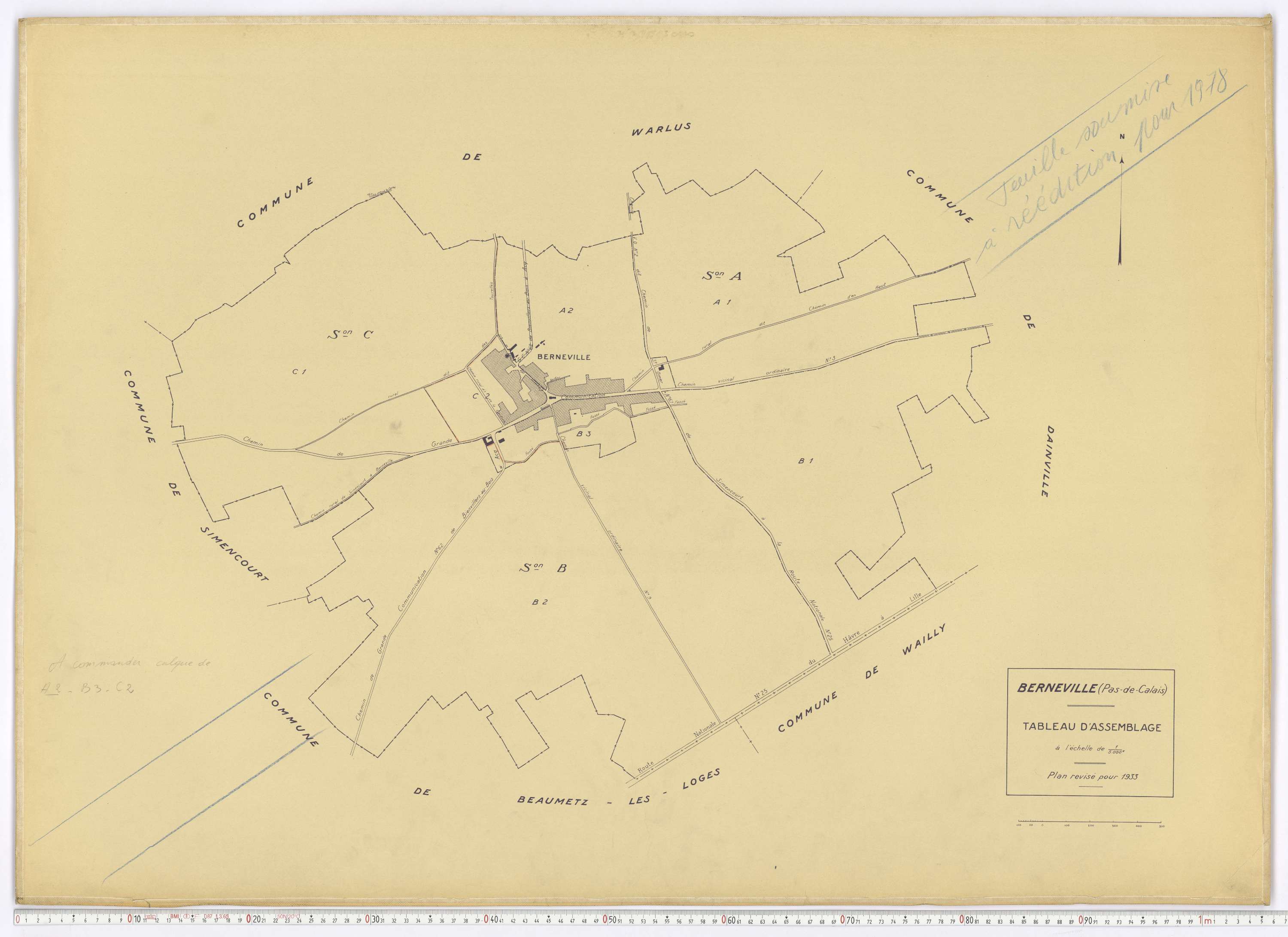 Berneville - Tableau d'assemblage.