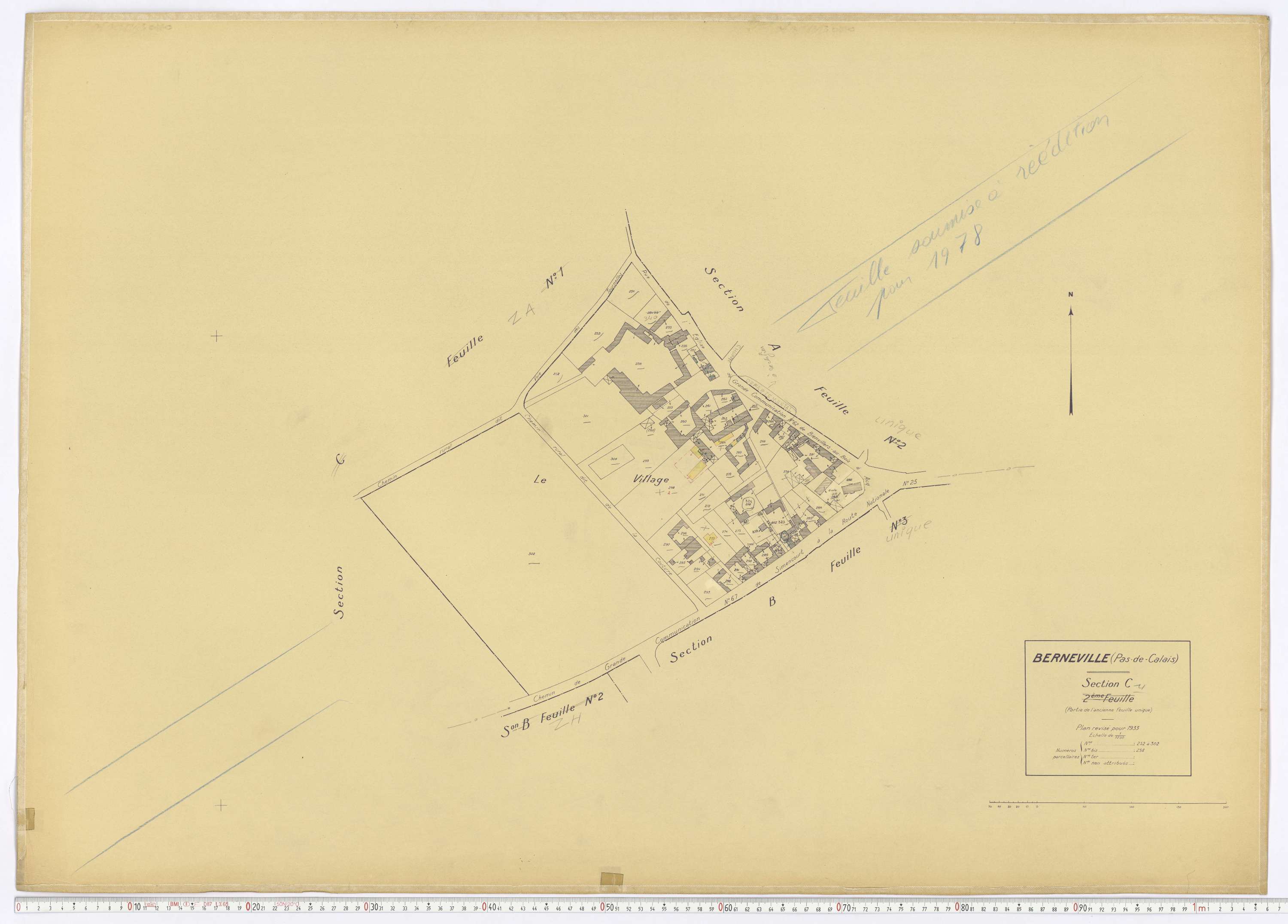 Berneville - Section C, feuille 2.