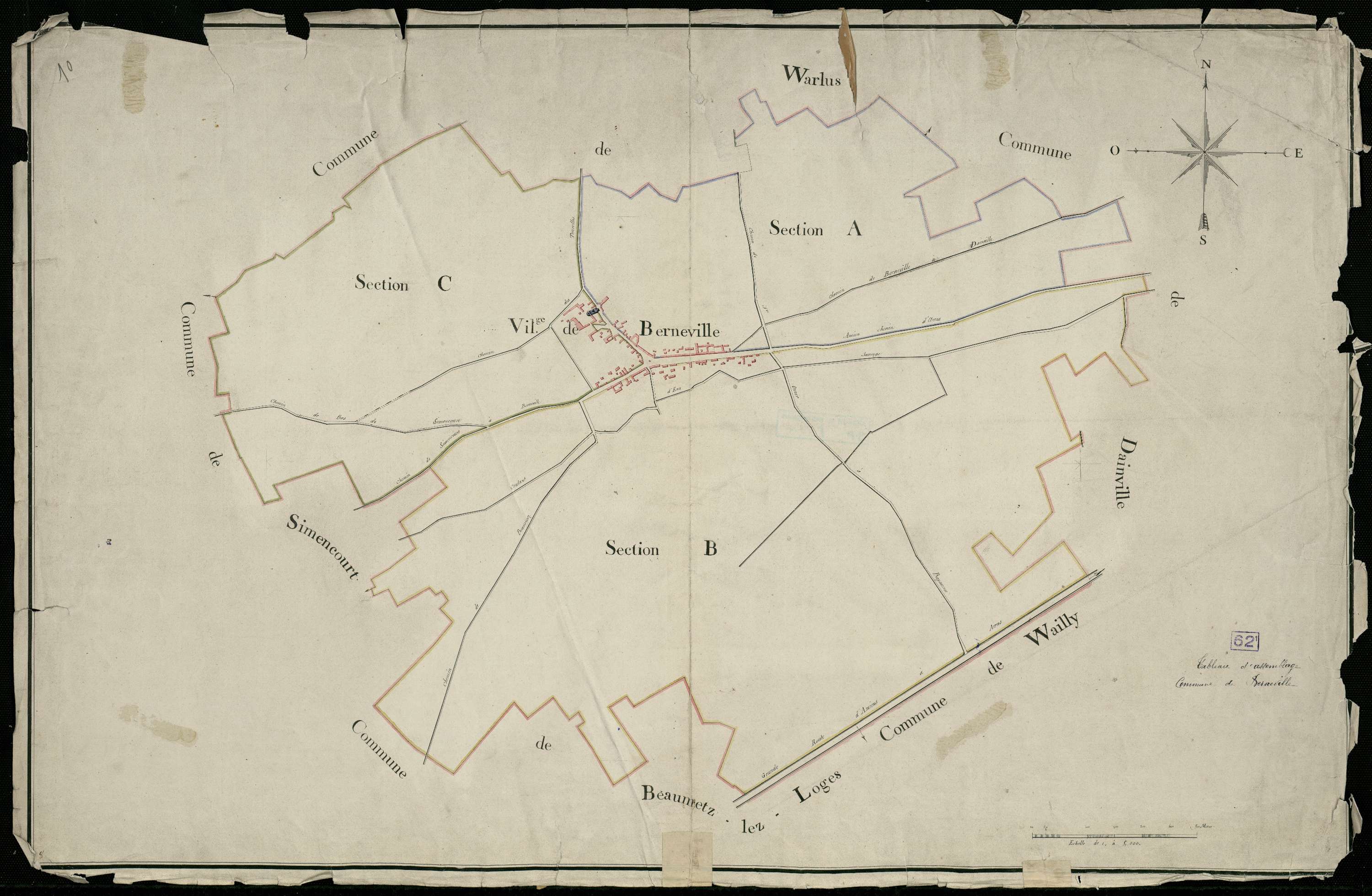 Berneville - Tableau d'assemblage