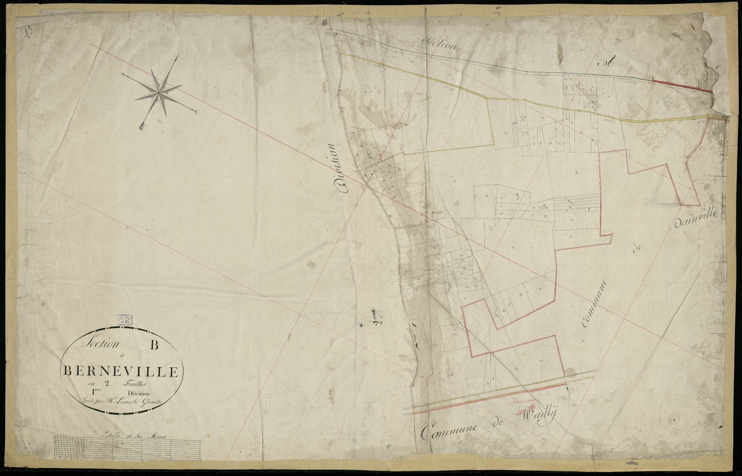 Berneville - Section B, 1re feuille