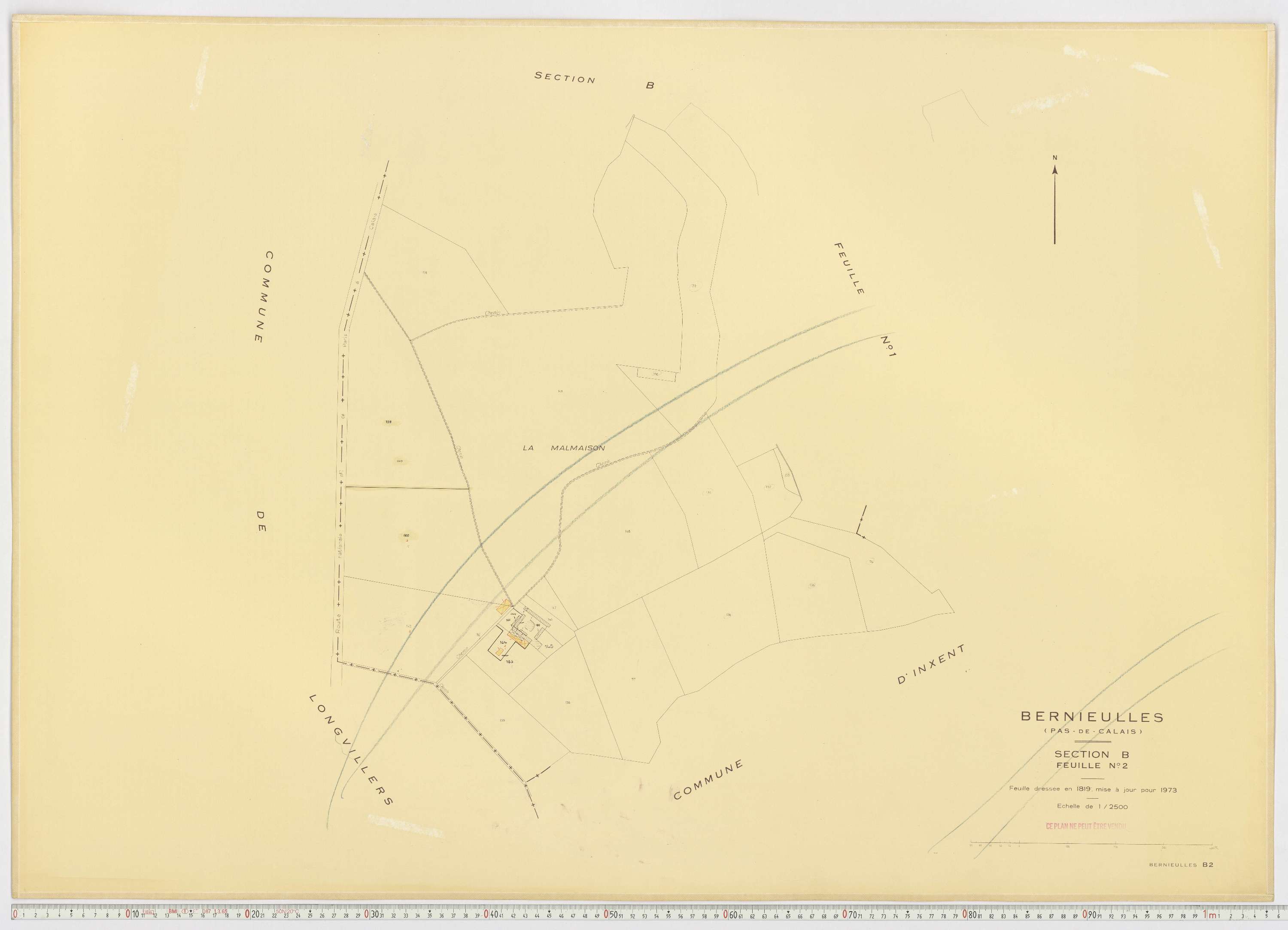 Bernieulles - Section B, feuille 2.