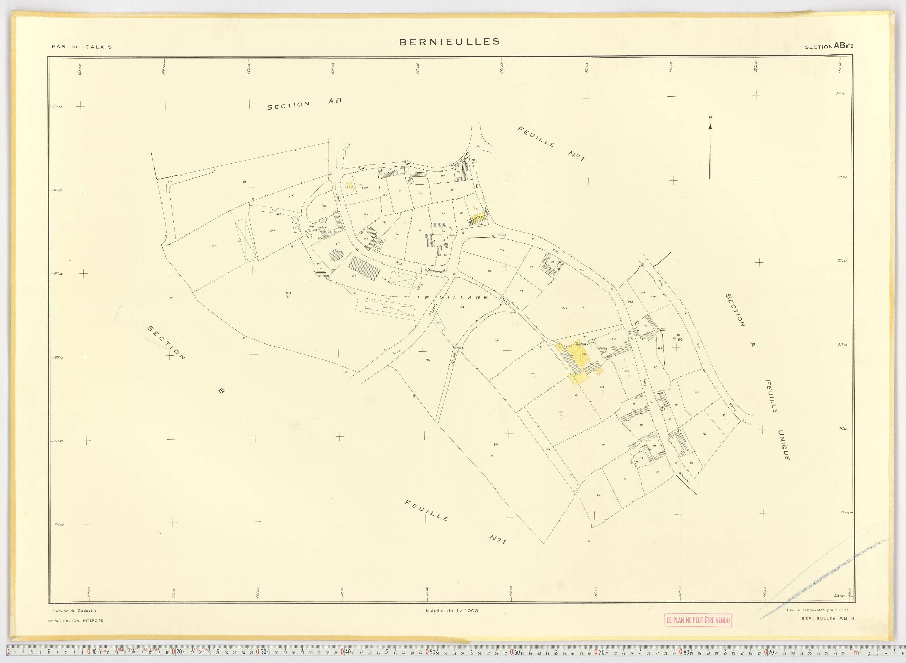 Bernieulles - Section AB, feuille 2.