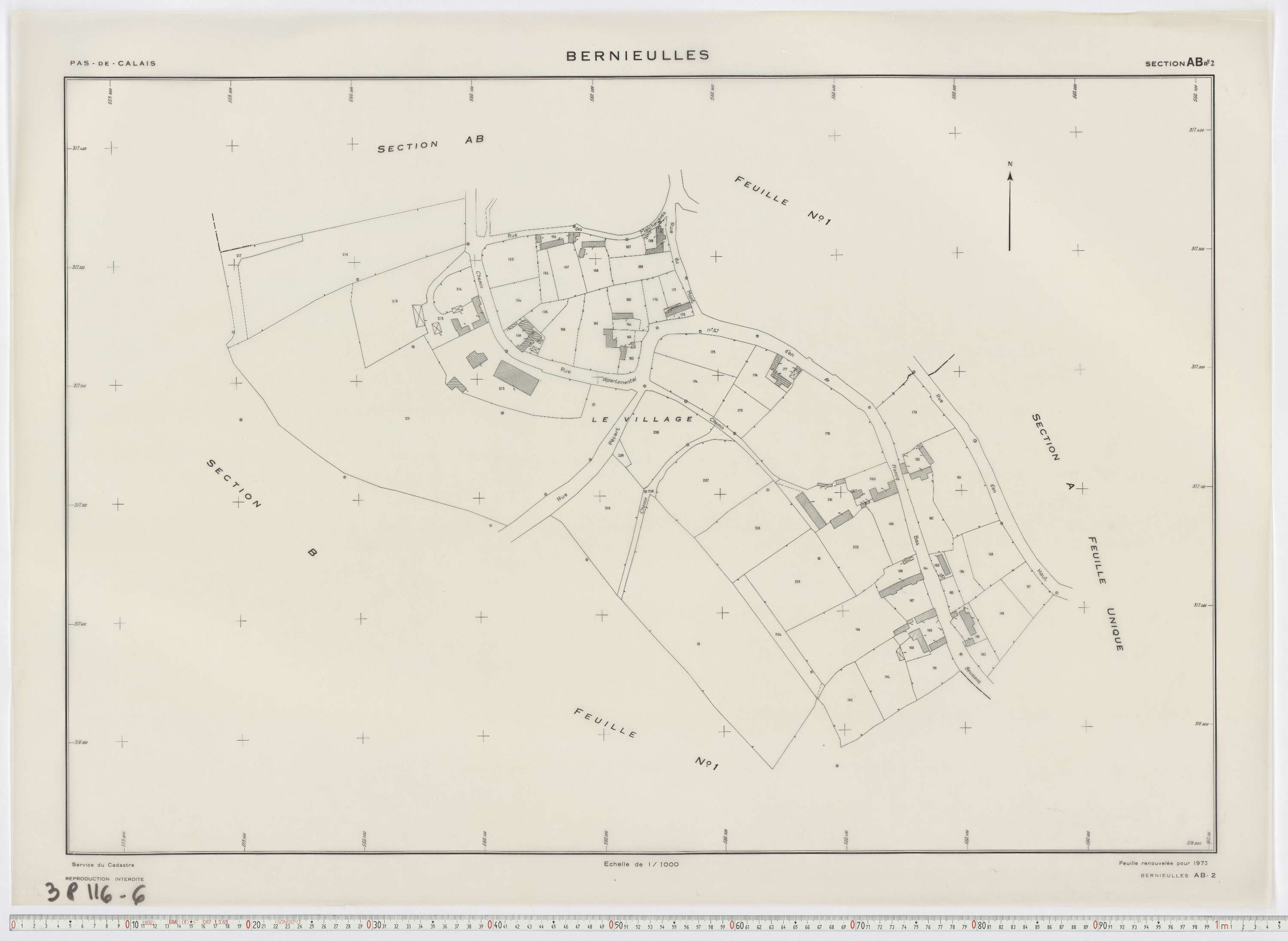 Bernieulles - Section AB, feuille 2.
