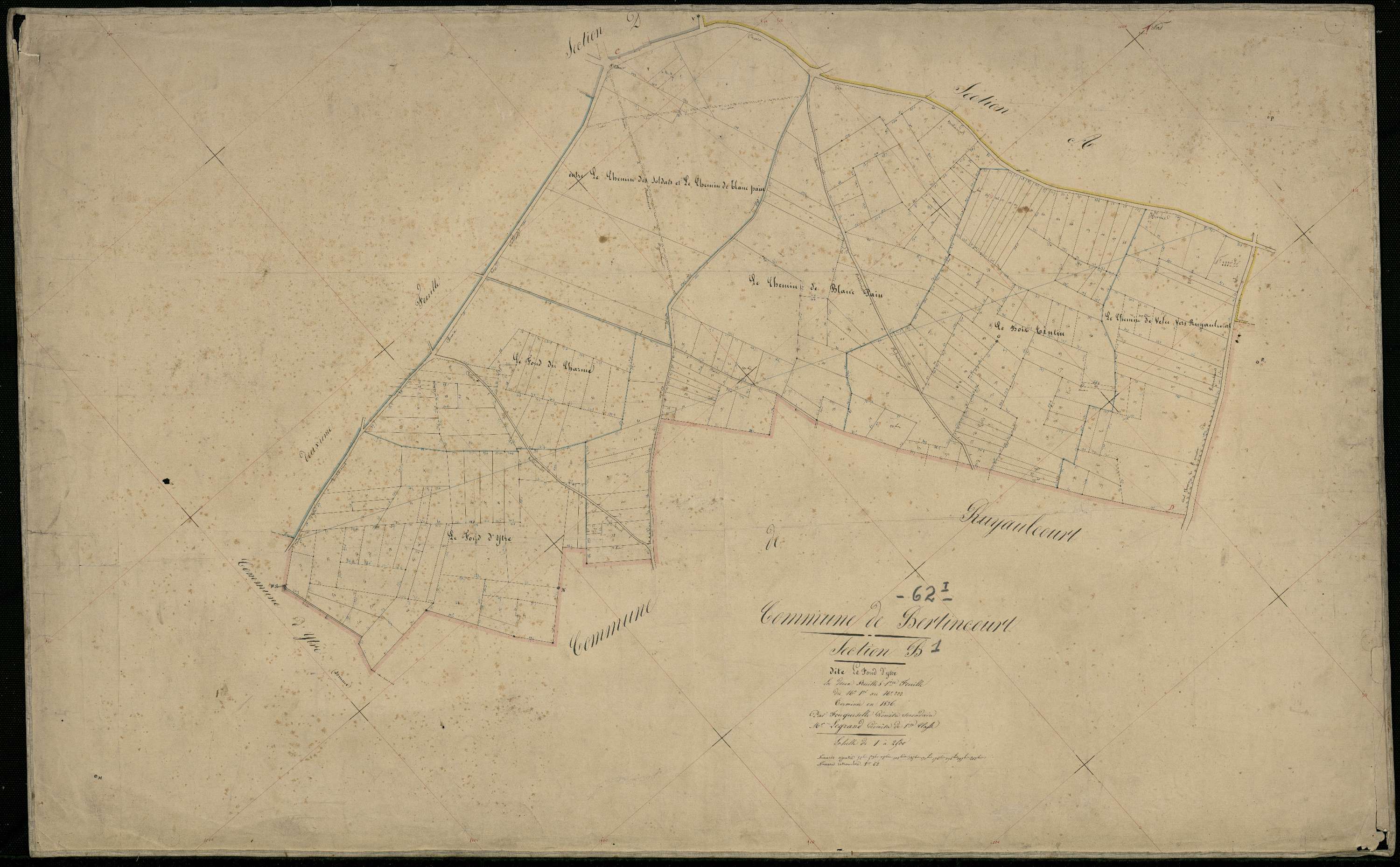 Bertincourt - Section B, 1re feuille