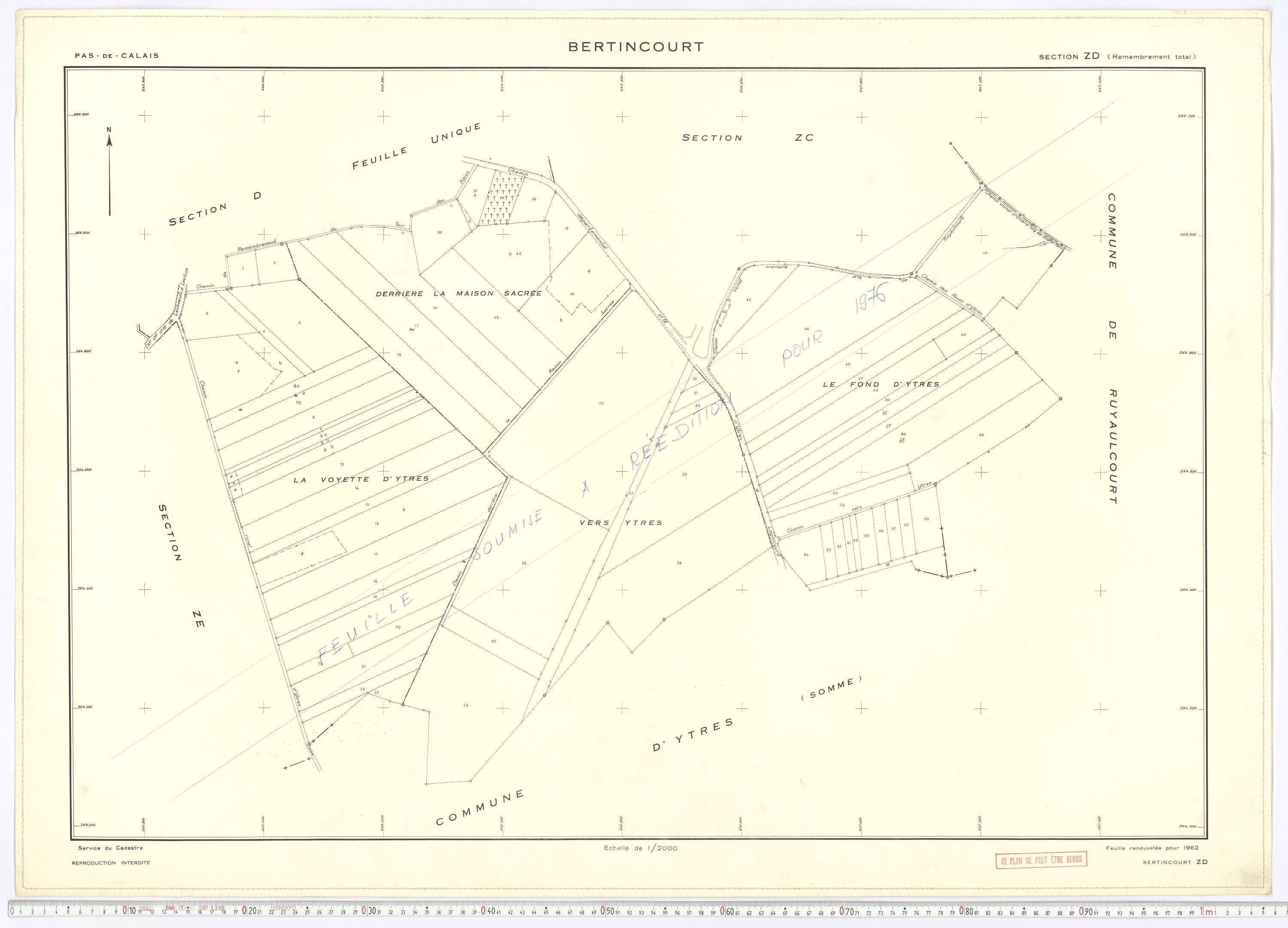 Bertincourt - Section ZD.