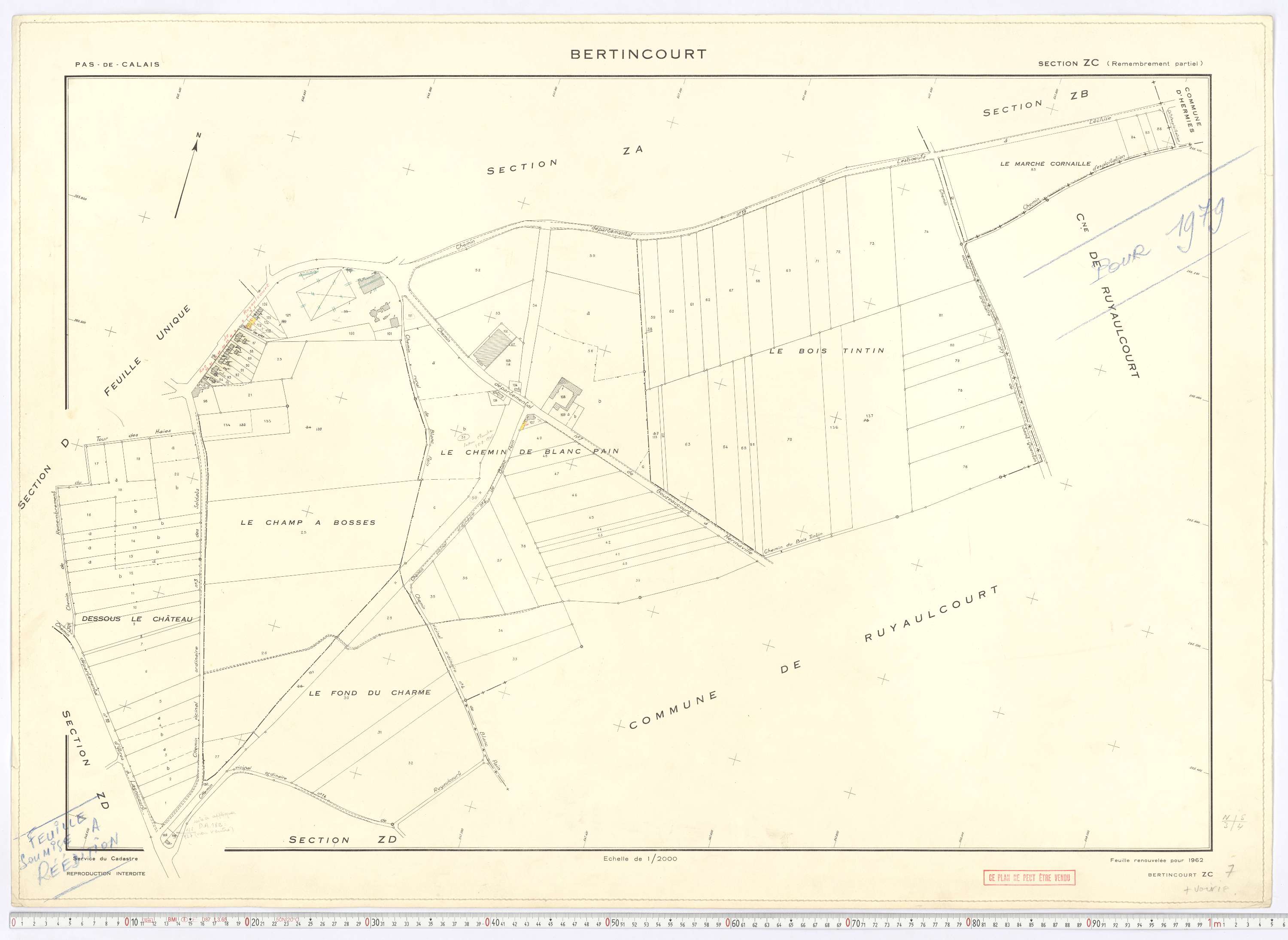 Bertincourt - Section ZC.