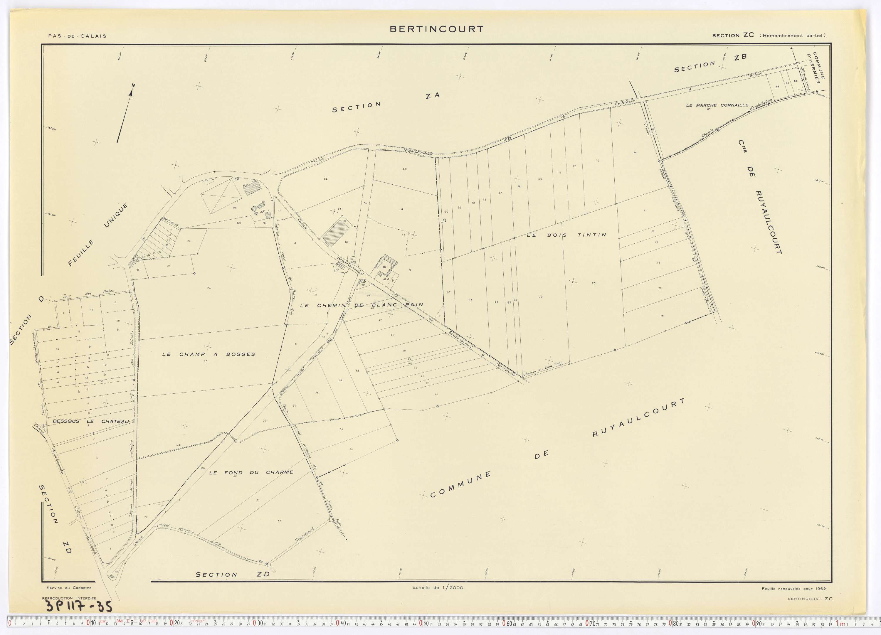 Bertincourt - Section ZC.