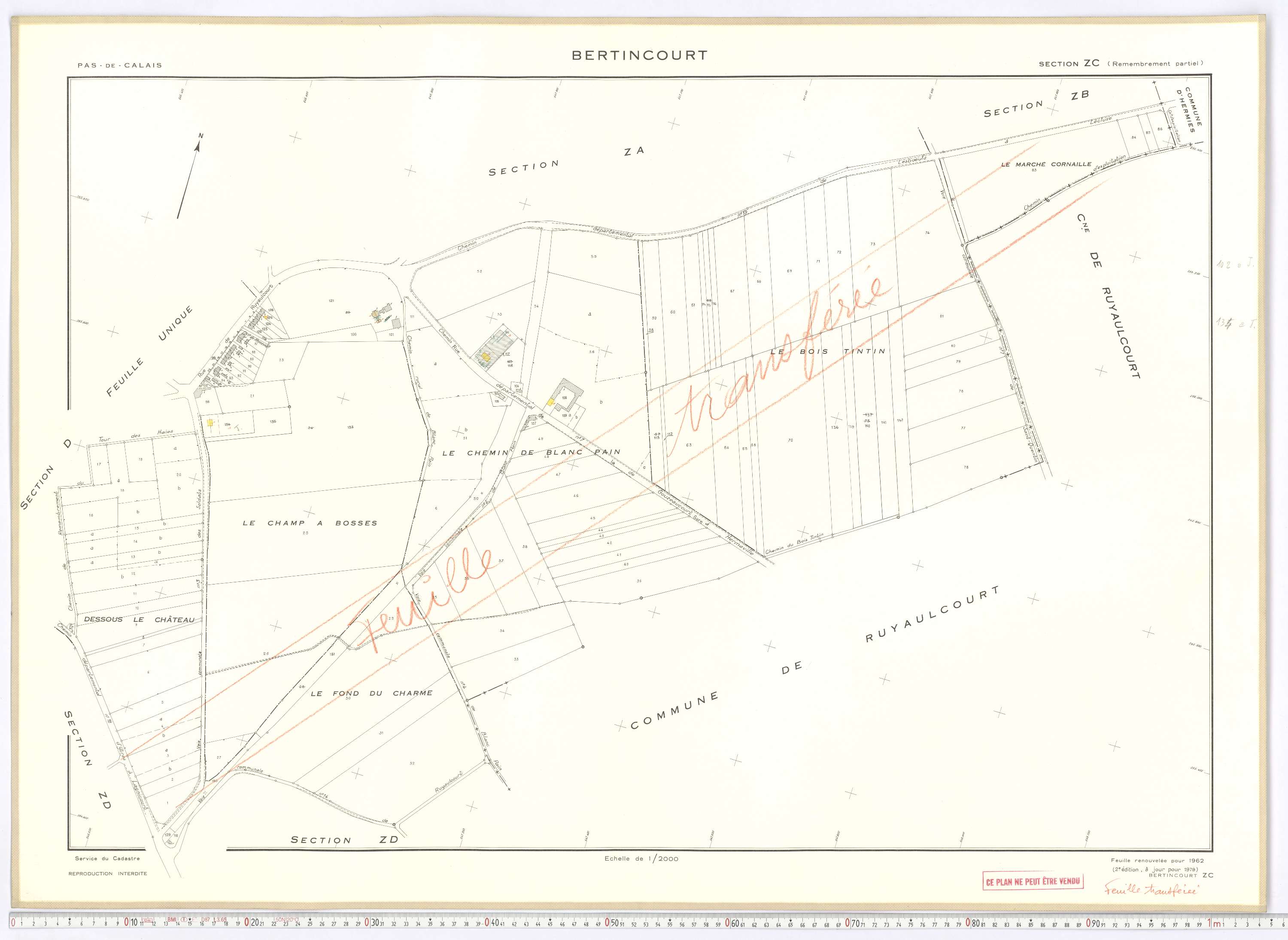 Bertincourt - Section ZC.