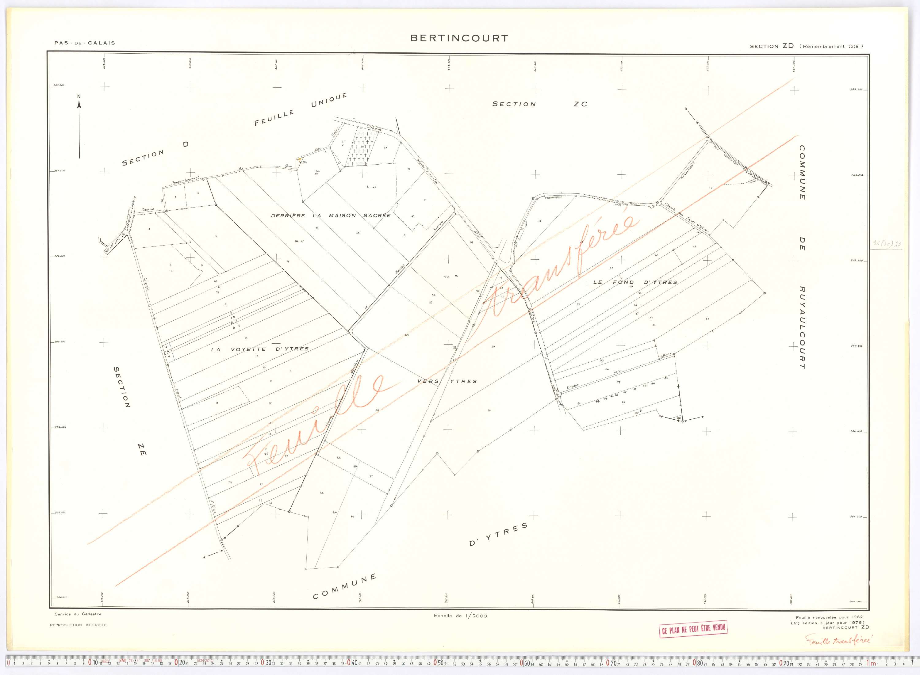 Bertincourt - Section ZD.