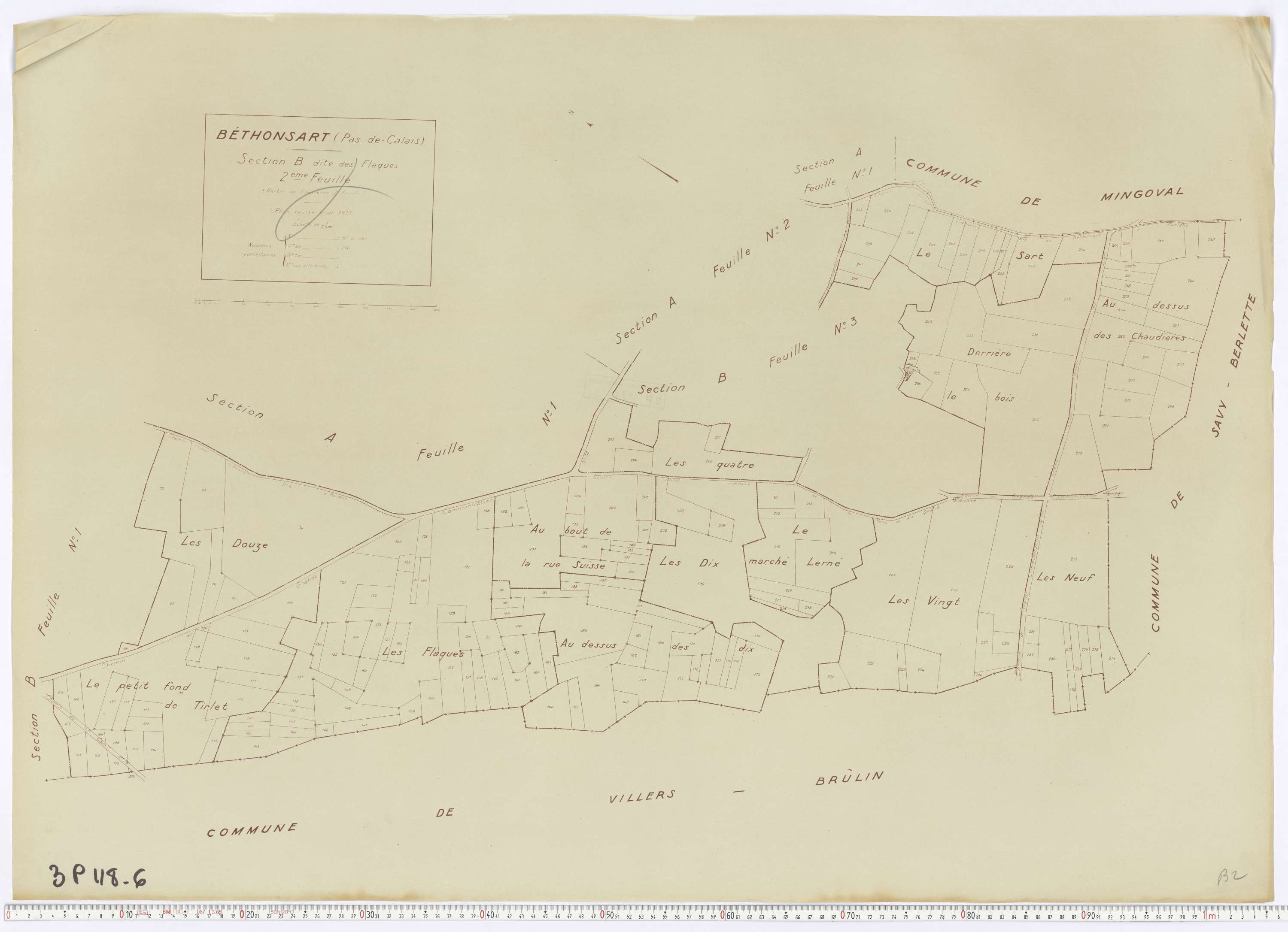 Béthonsart - Section B, feuille 2.