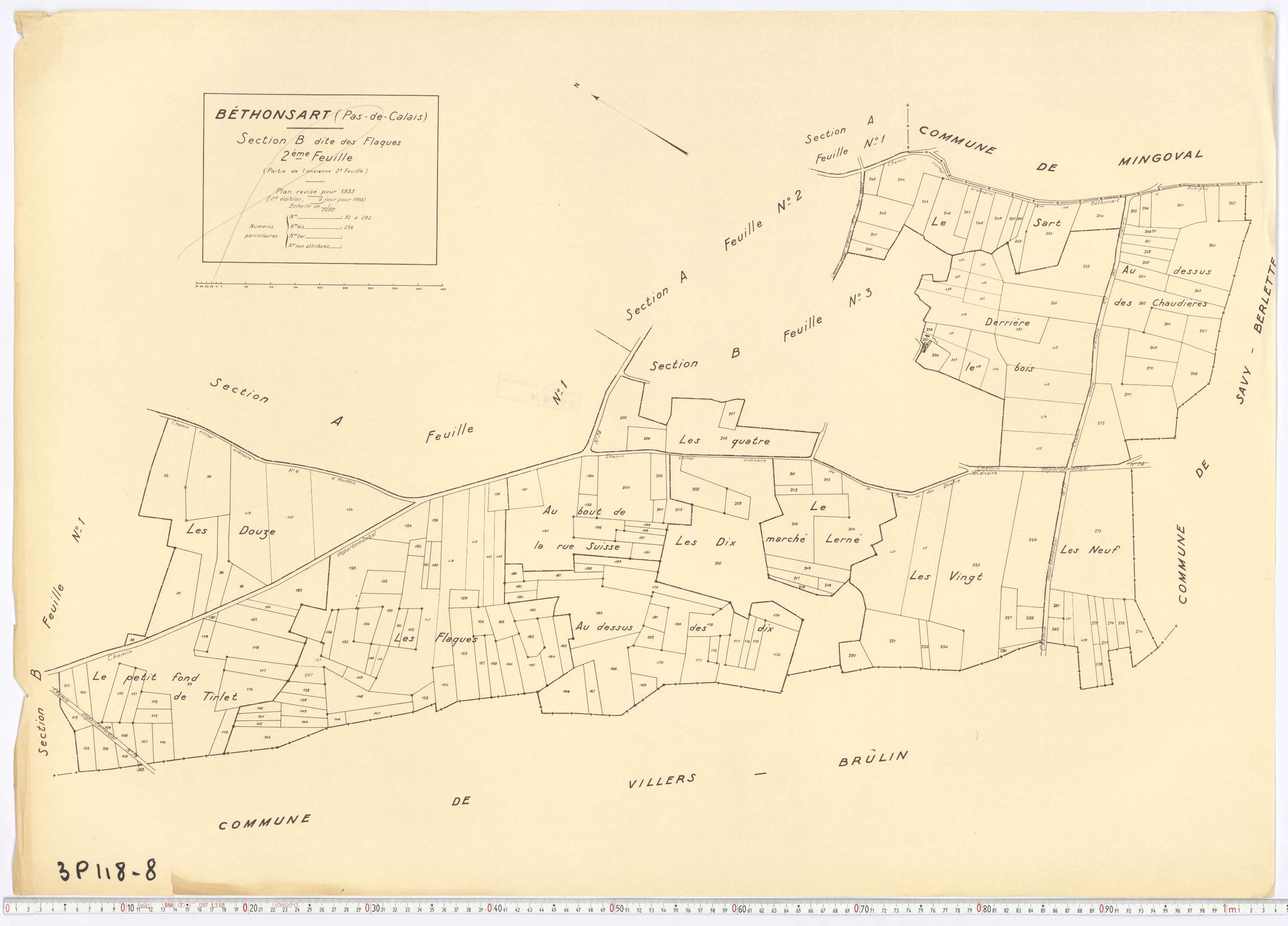 Béthonsart - Section B, feuille 2.