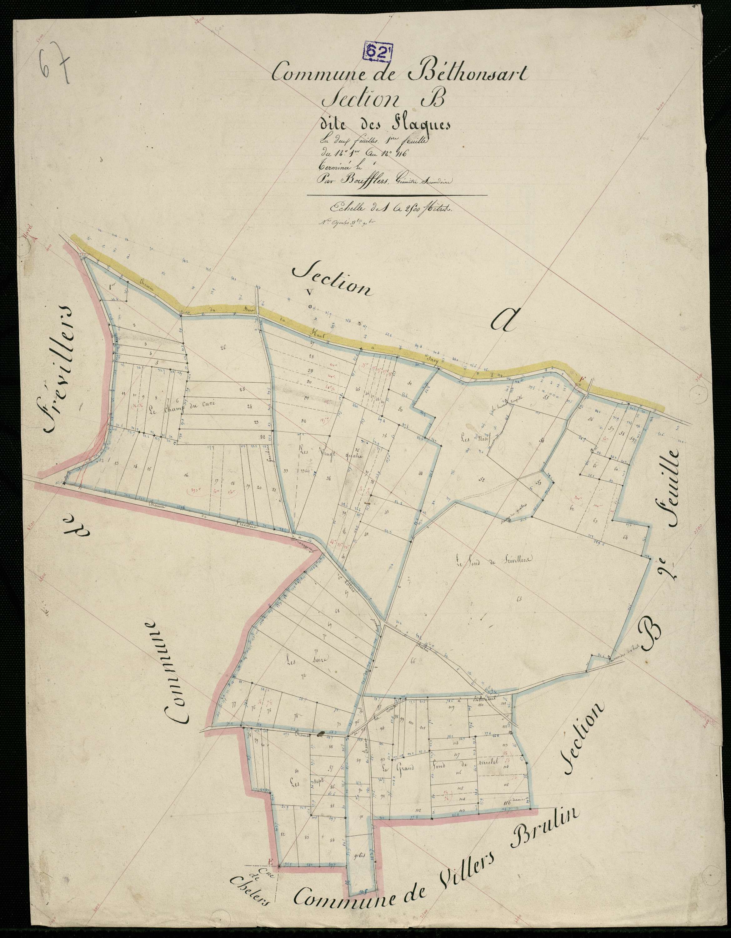 Béthonsart - Section B, 1re feuille