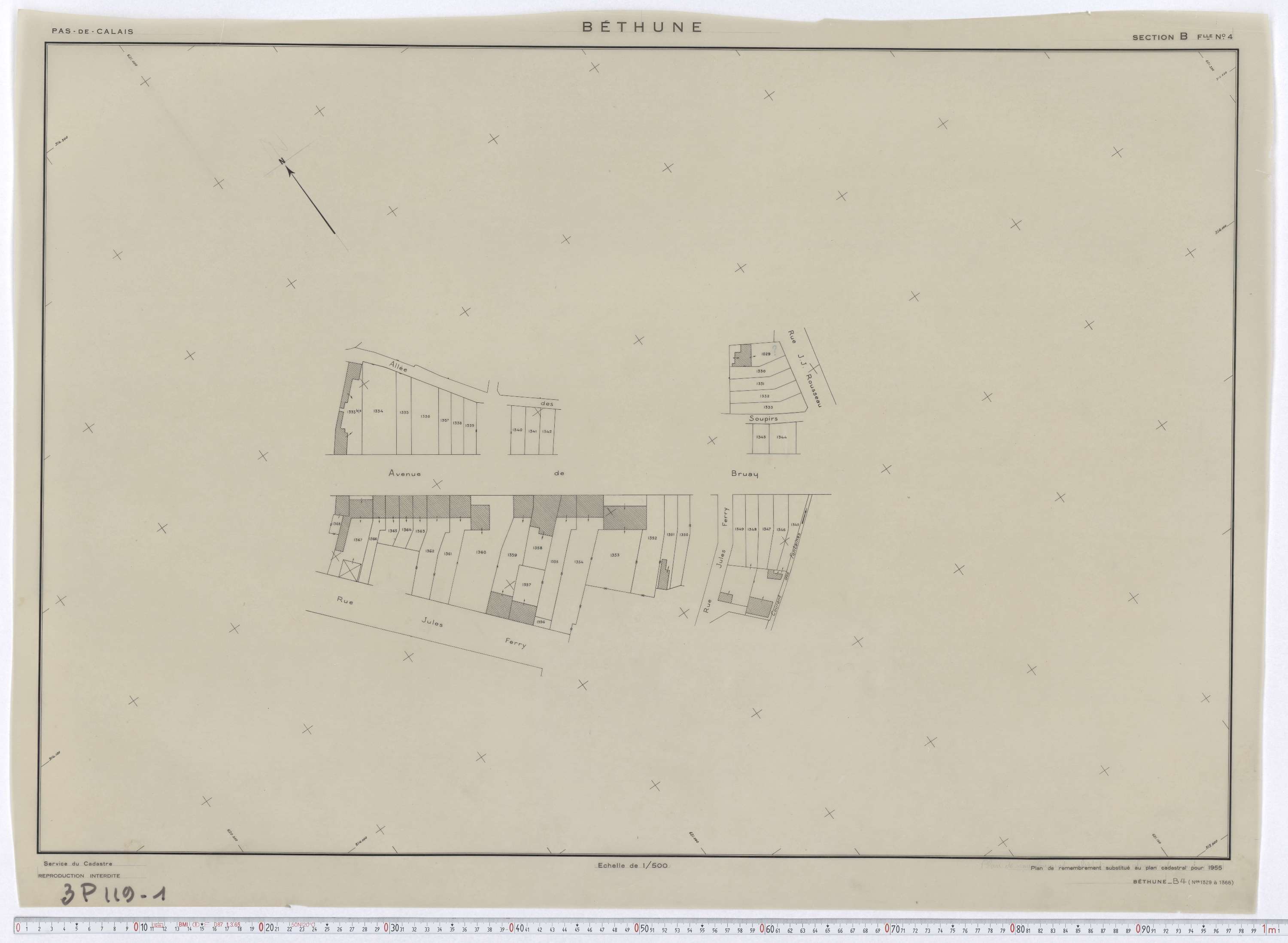 Béthune - Section B, feuille 4.