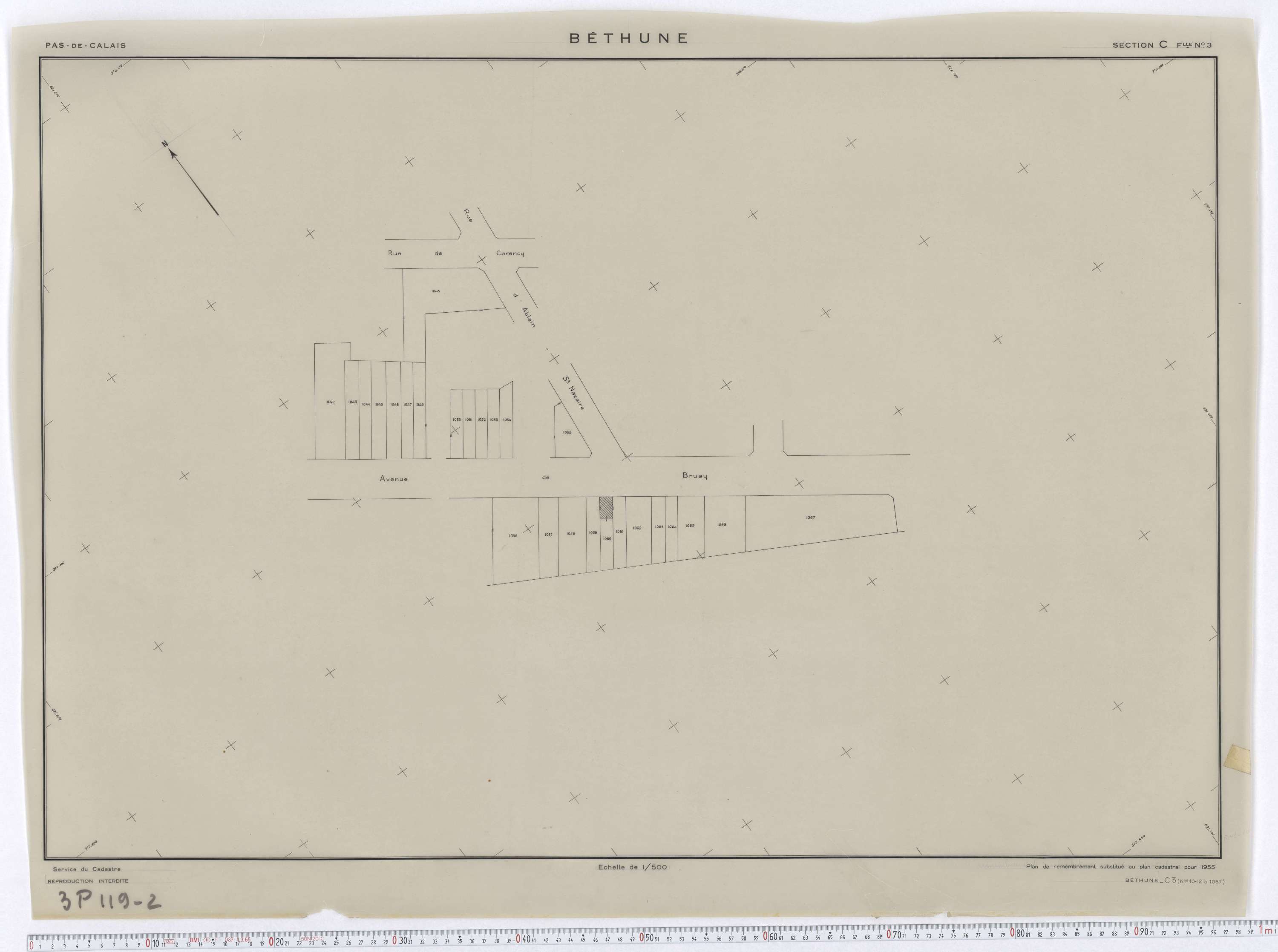 Béthune - Section C, feuille 3.