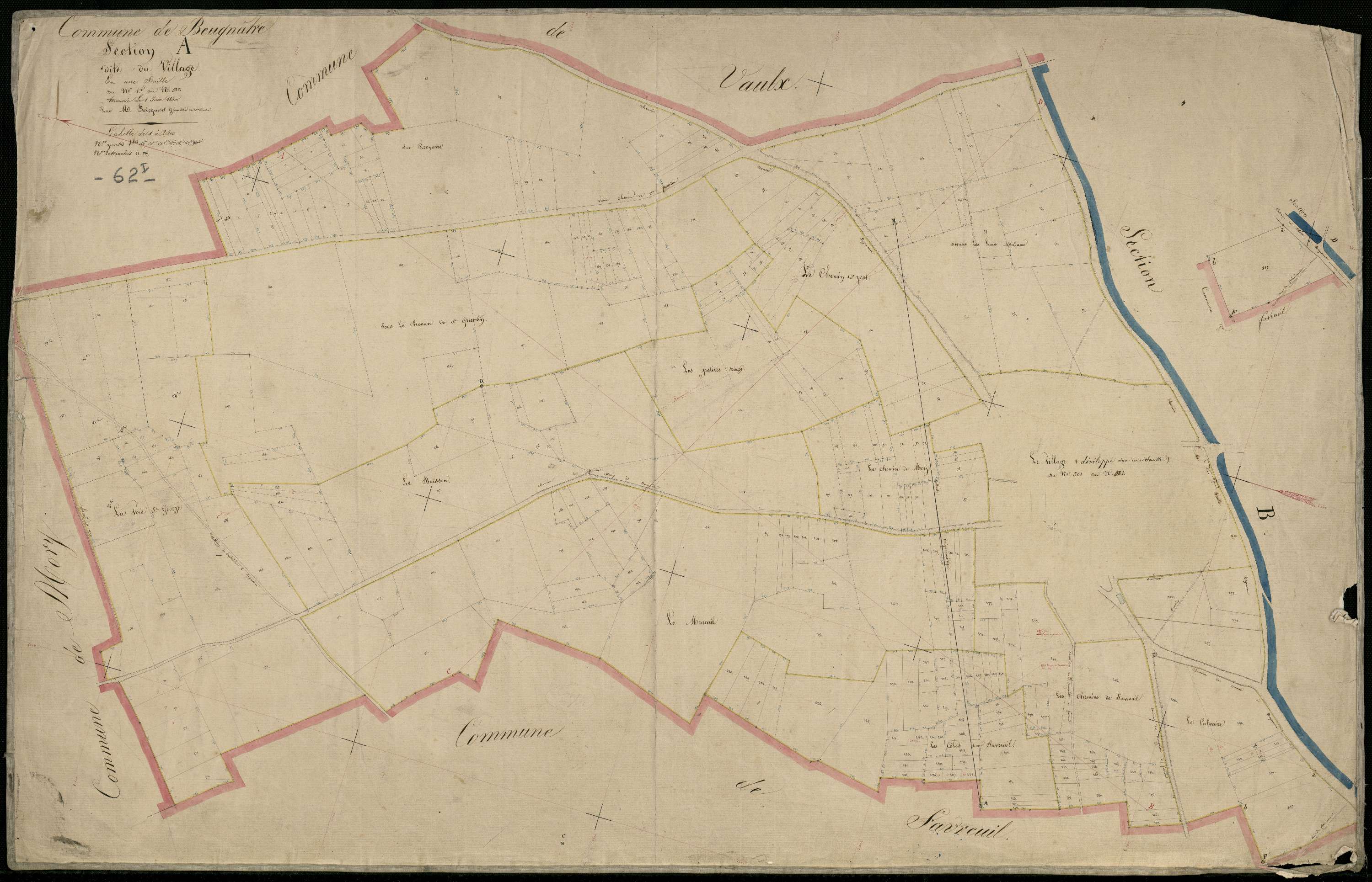 Beugnâtre - Section A, 1re feuille