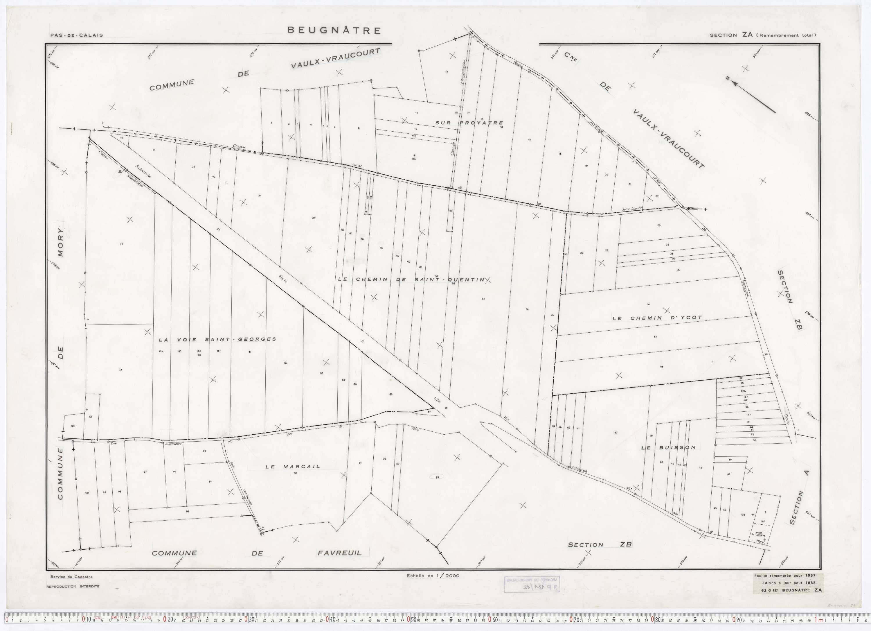 Beugnâtre - Section ZA.