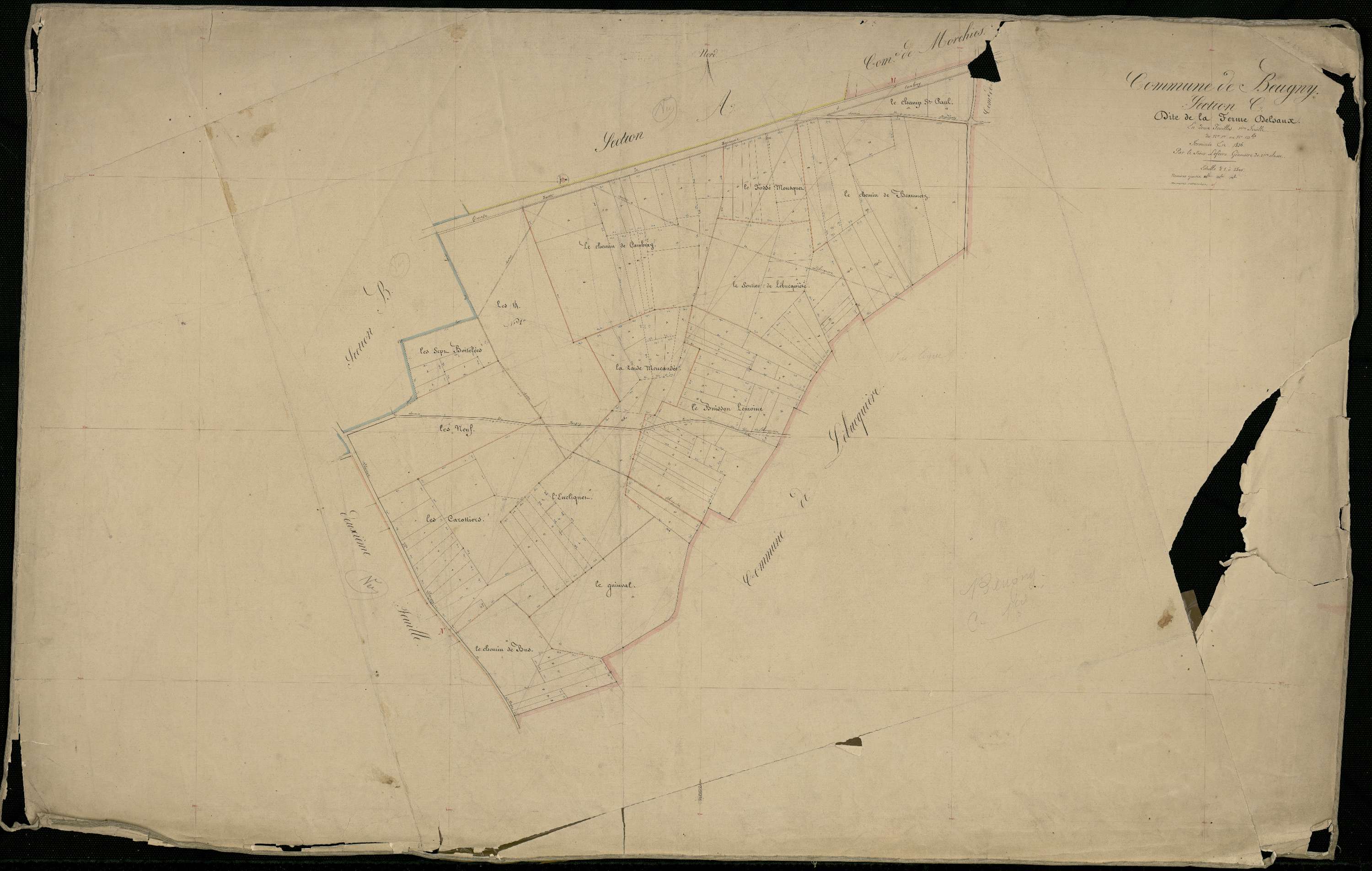 Beugny - Section C, 1re feuille