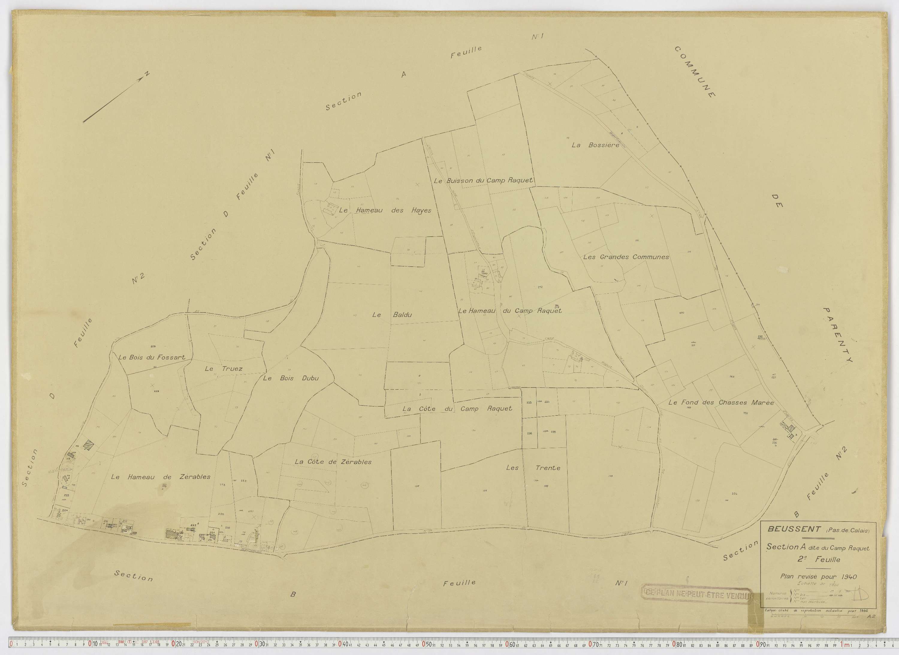 Beussent - Section A, feuille 2.
