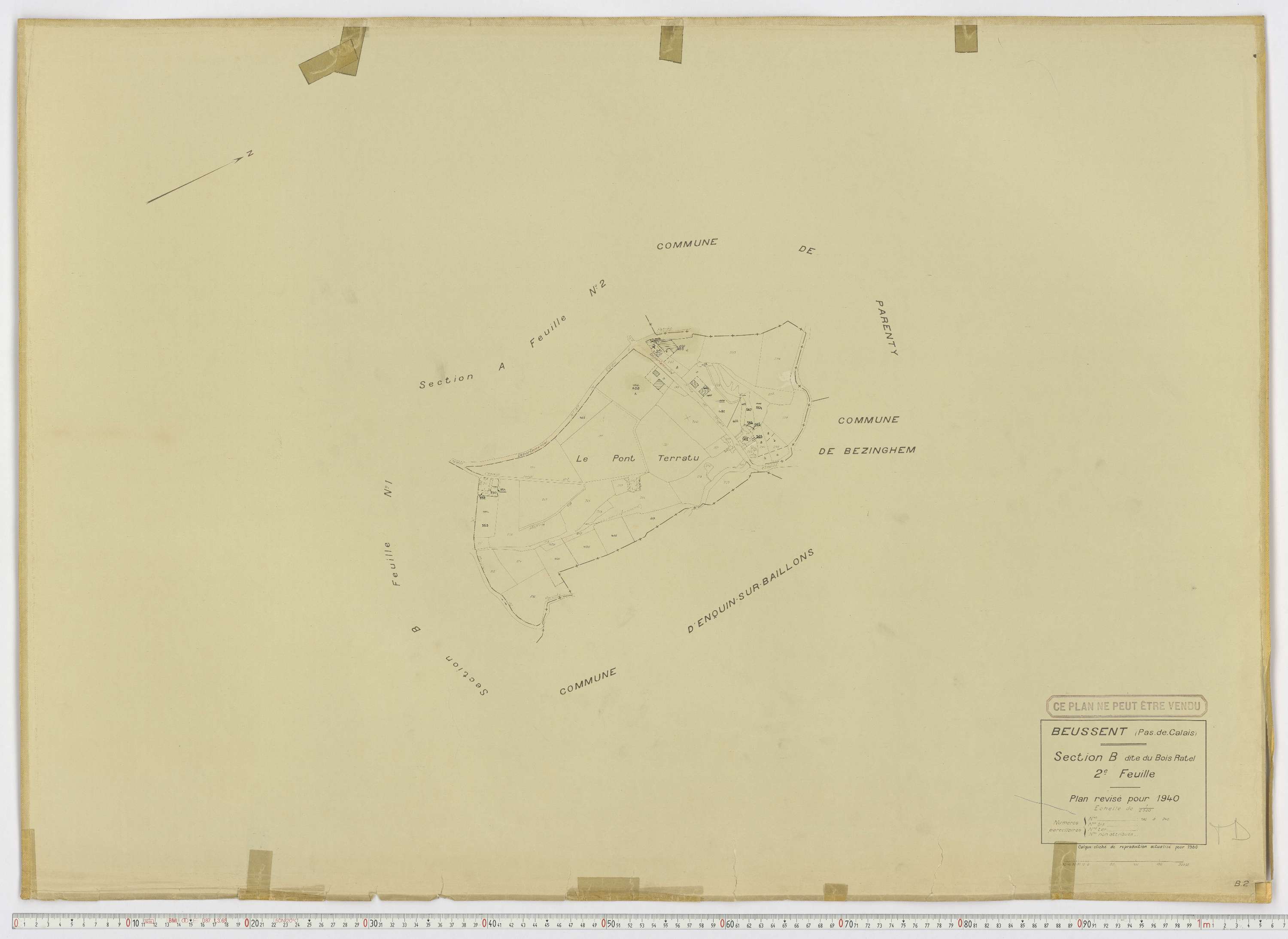 Beussent - Section B, feuille 2.