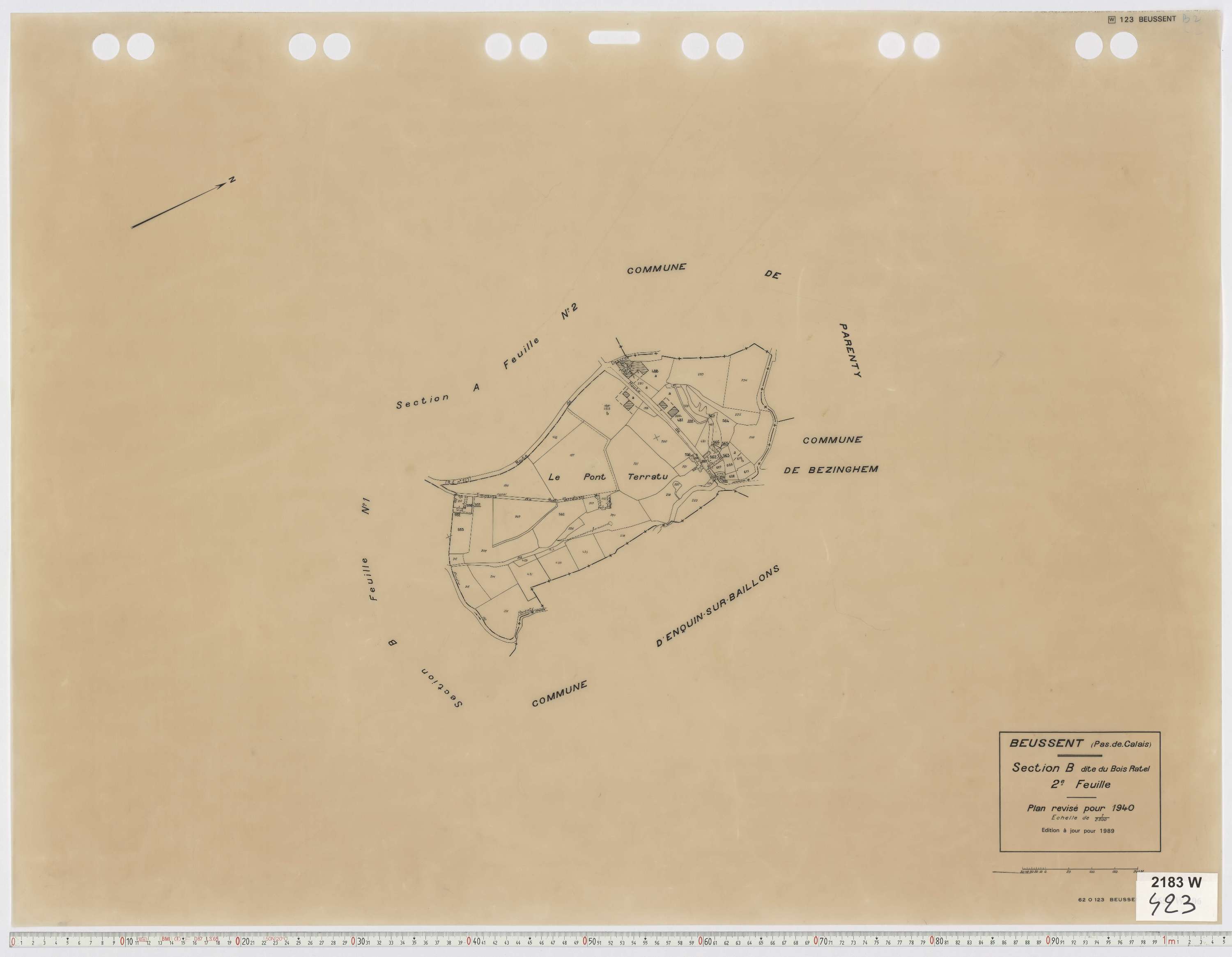 Beussent - Section B, feuille 2.