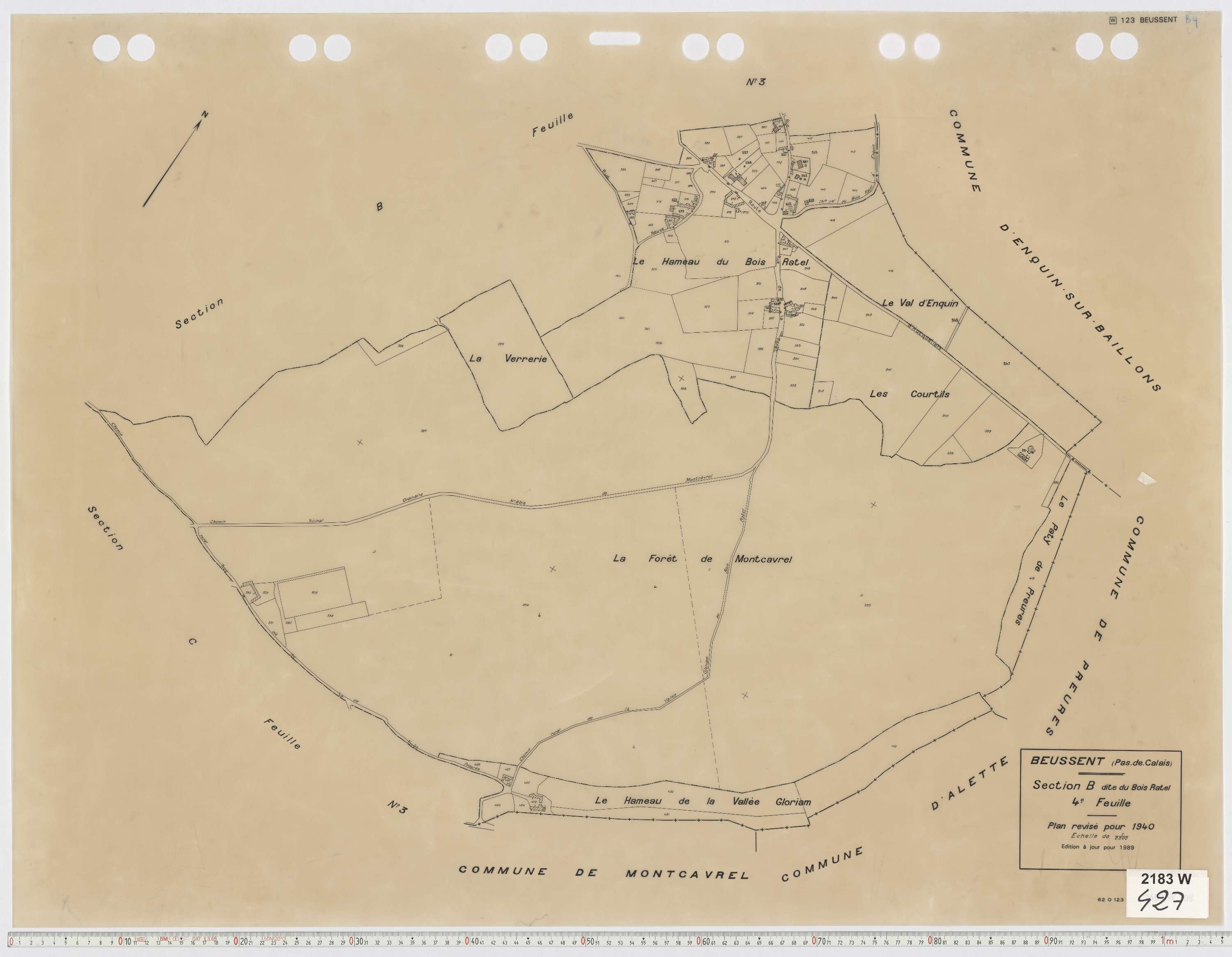 Beussent - Section B, feuille 4.