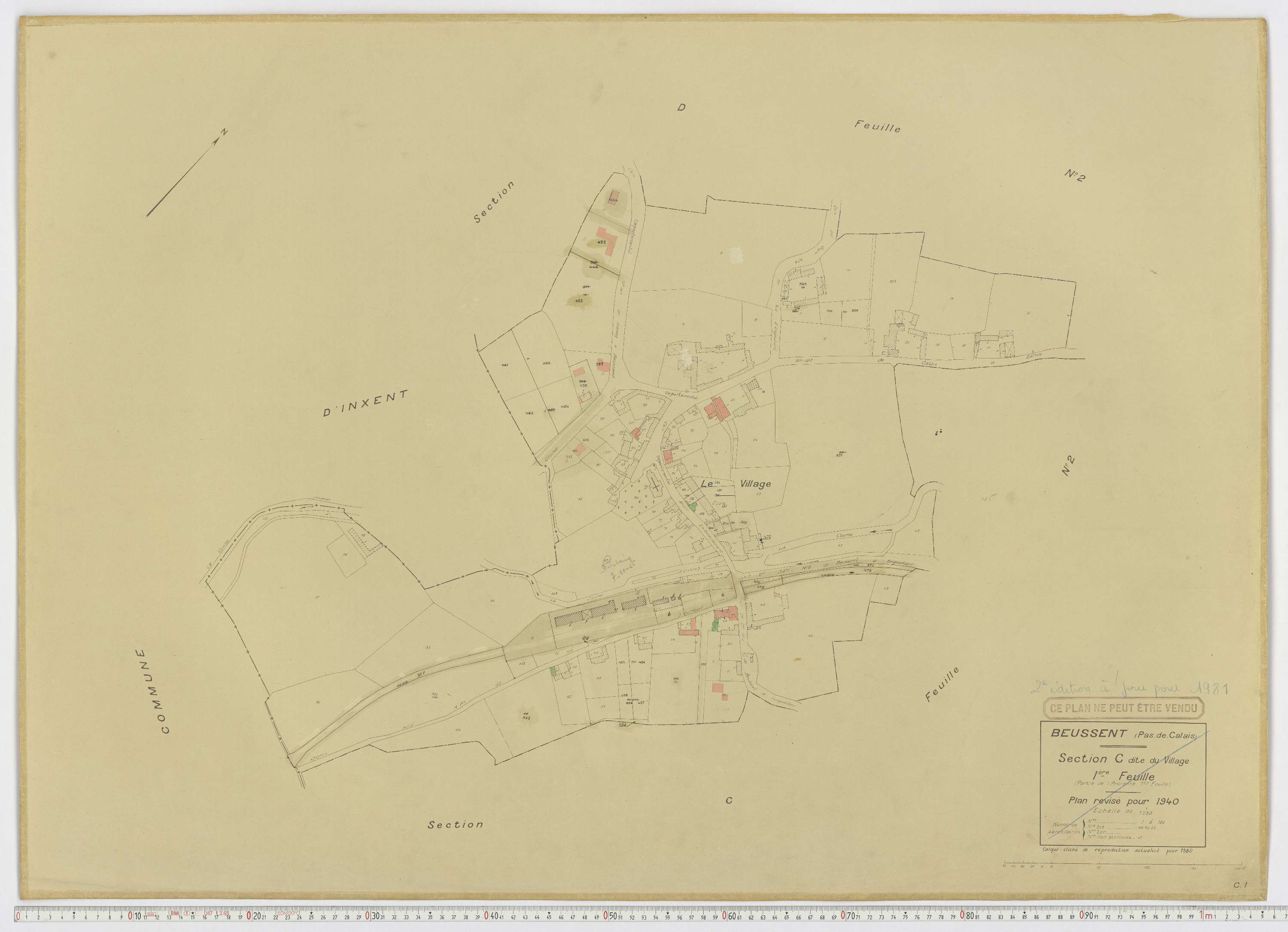 Beussent - Section C, feuille 1.