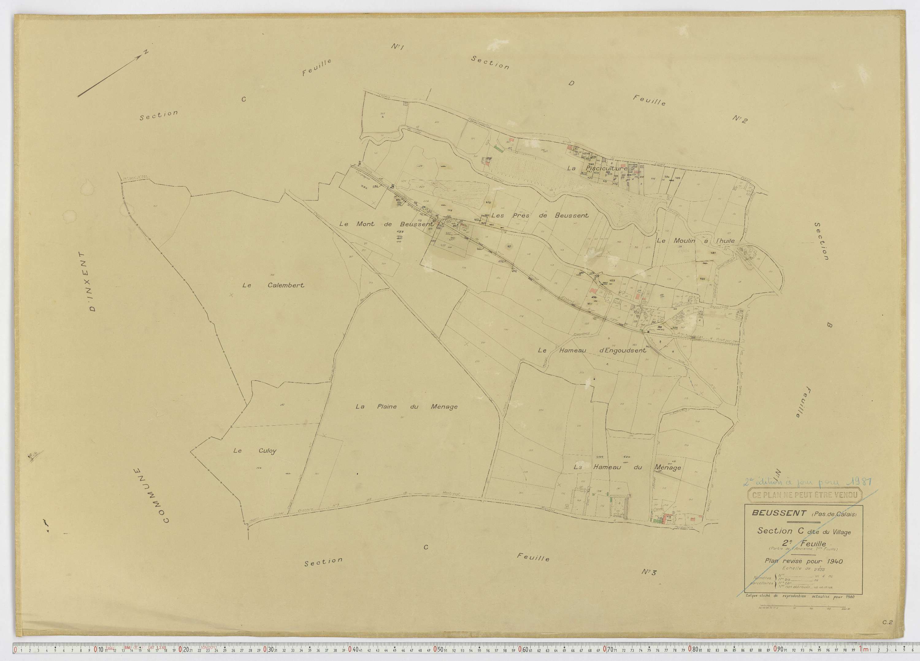 Beussent - Section C, feuille 2.