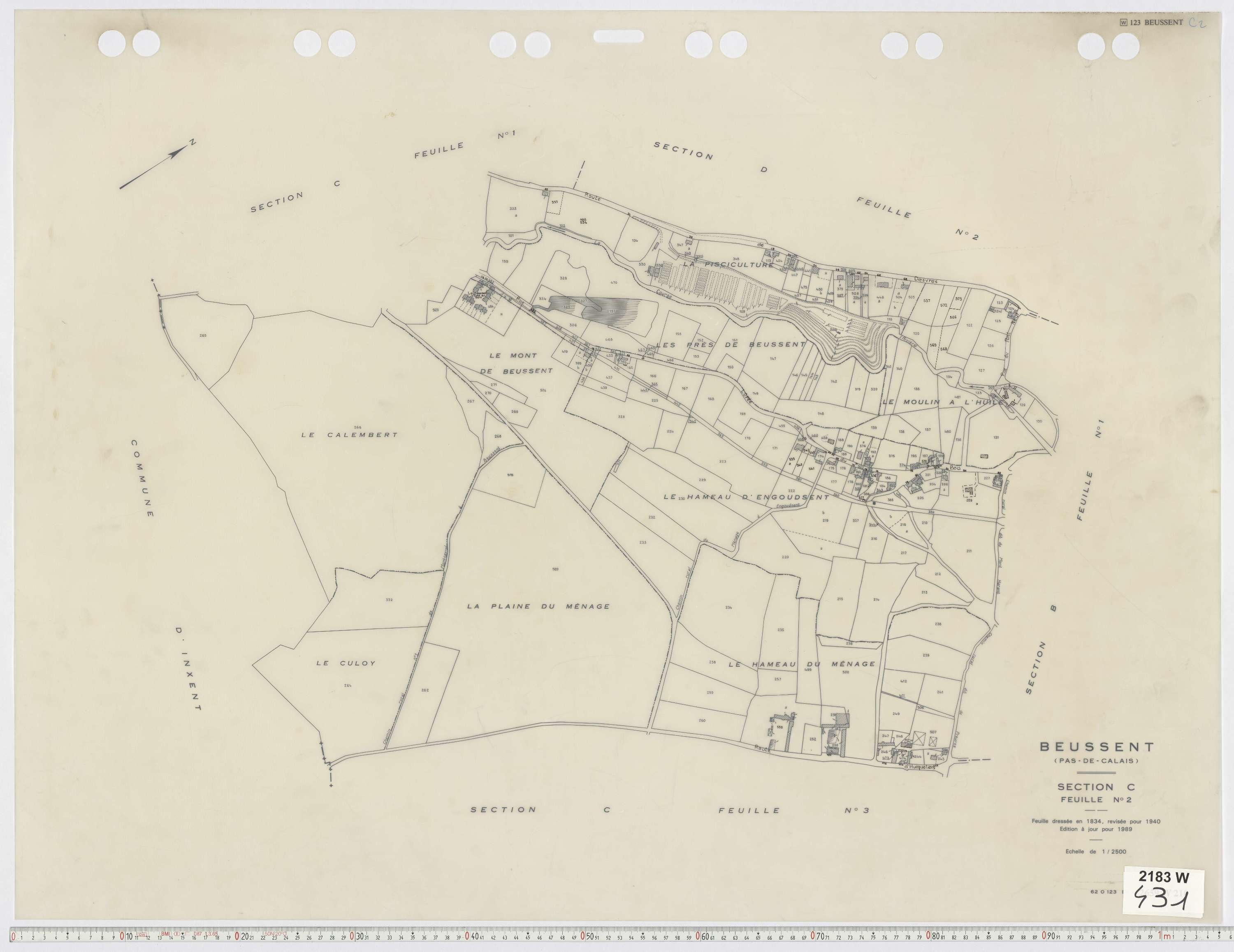Beussent - Section C, feuille 2.