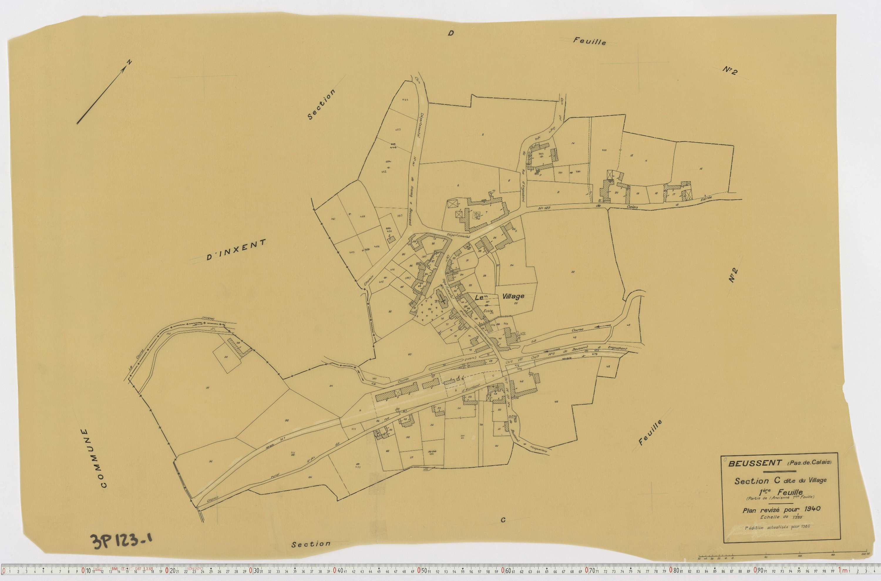 Beussent - Section C, feuille 1.