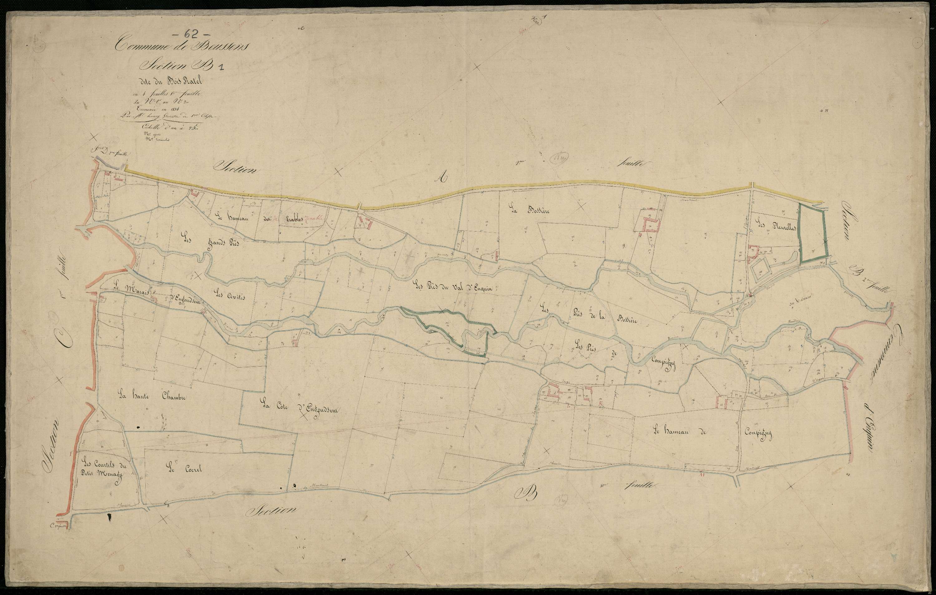 Beussent - Section B, 1re feuille