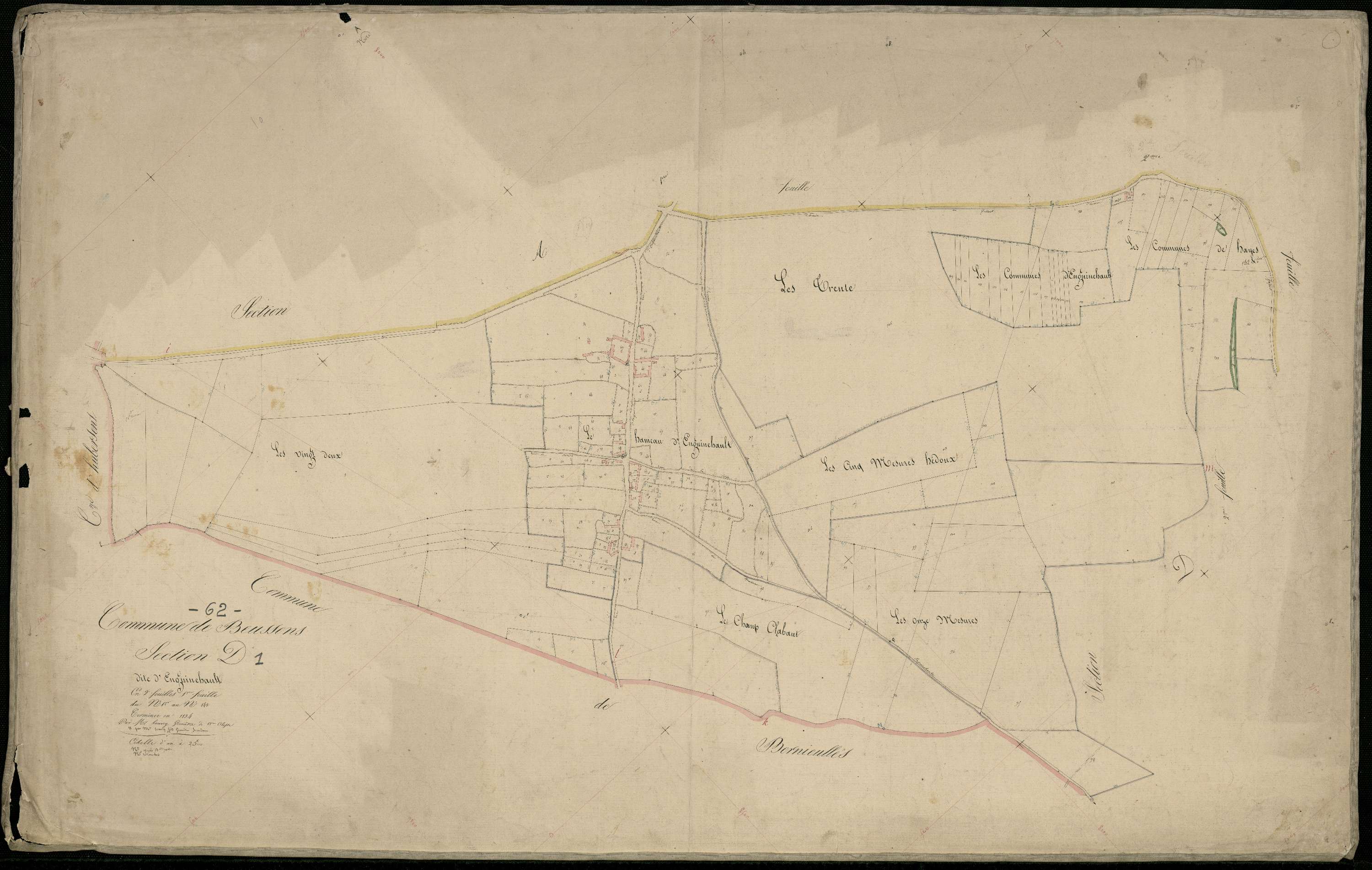 Beussent - Section D, 1re feuille