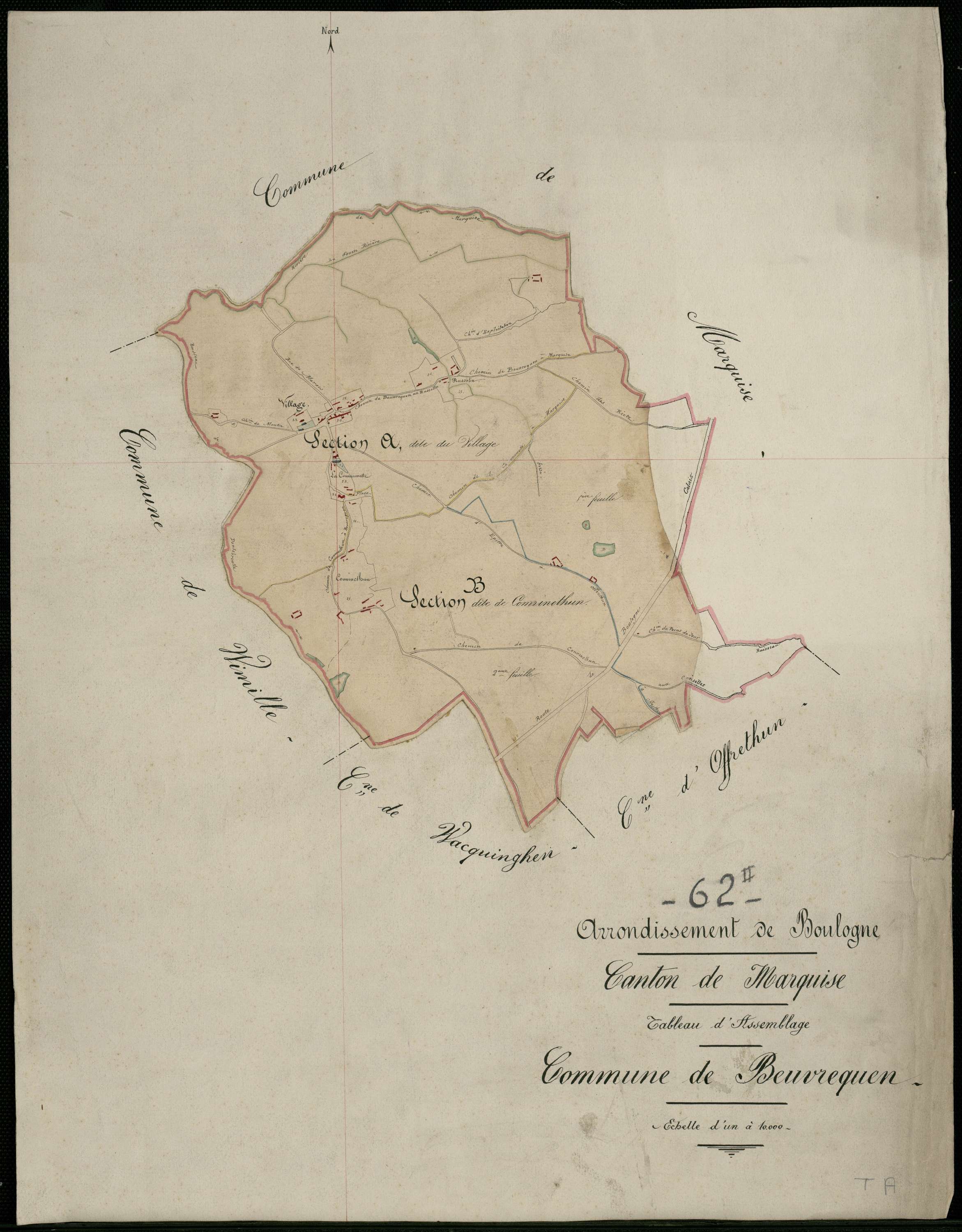 Beuvrequen - Tableau d'assemblage
