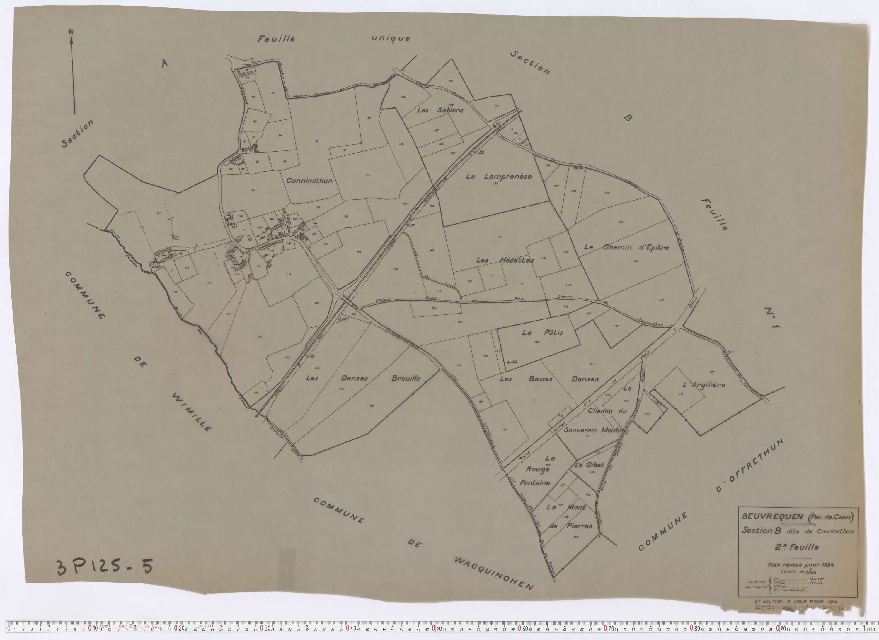 Beuvrequen - Section B, feuille 2.