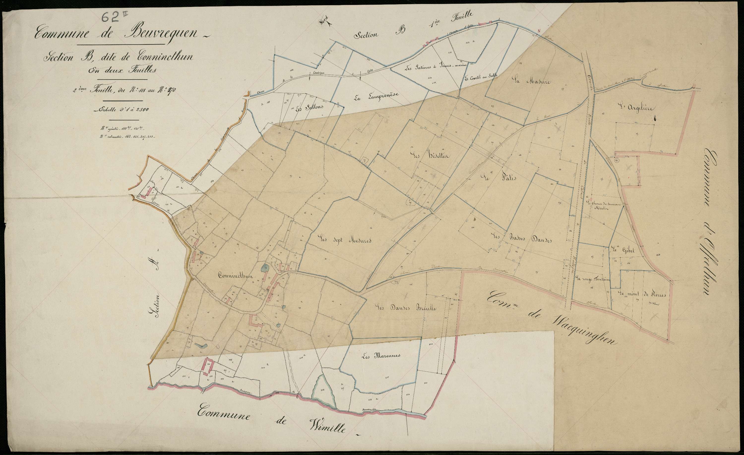 Beuvrequen - Section B, 2e feuille