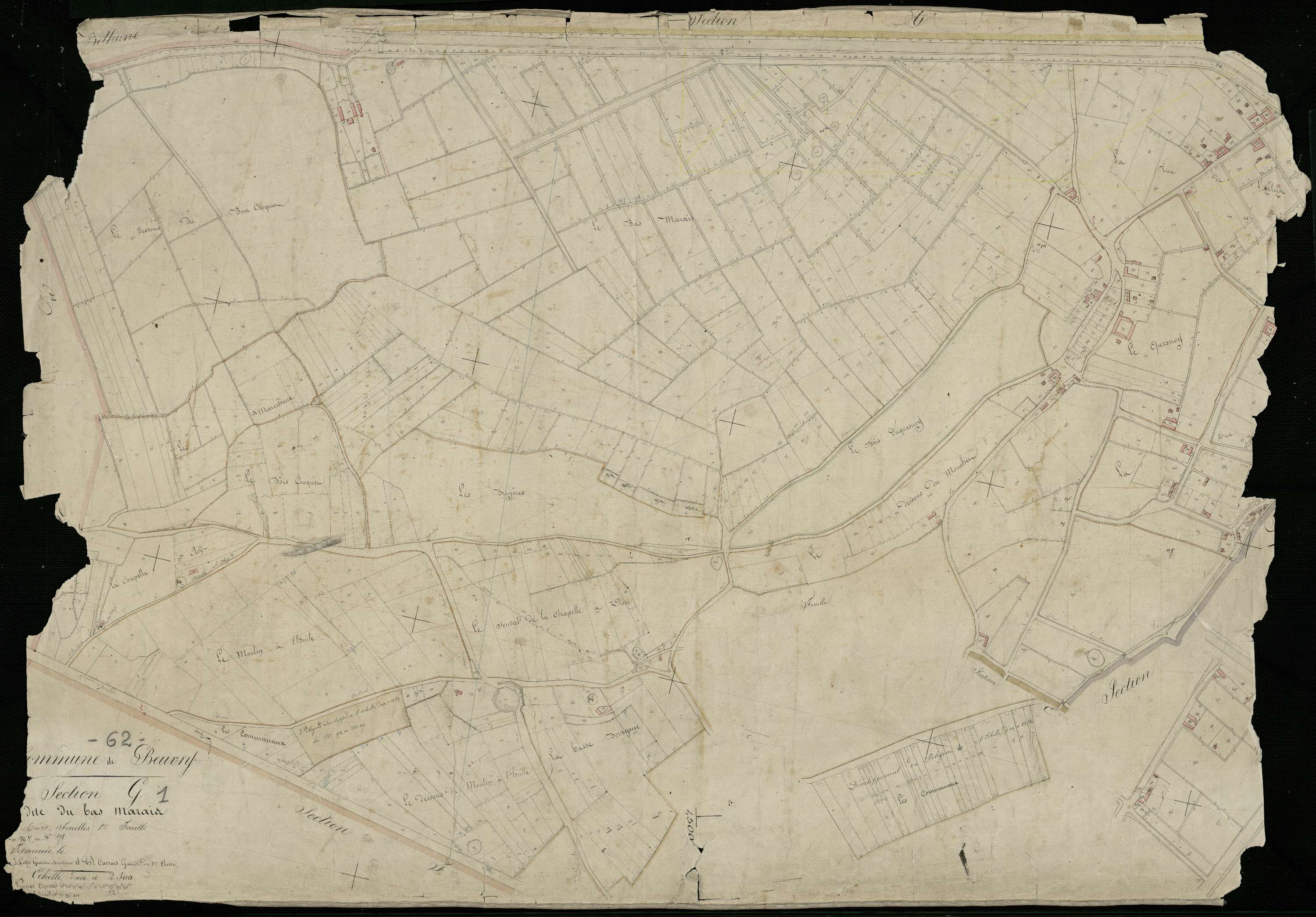 Beuvry - Section G, 1re feuille