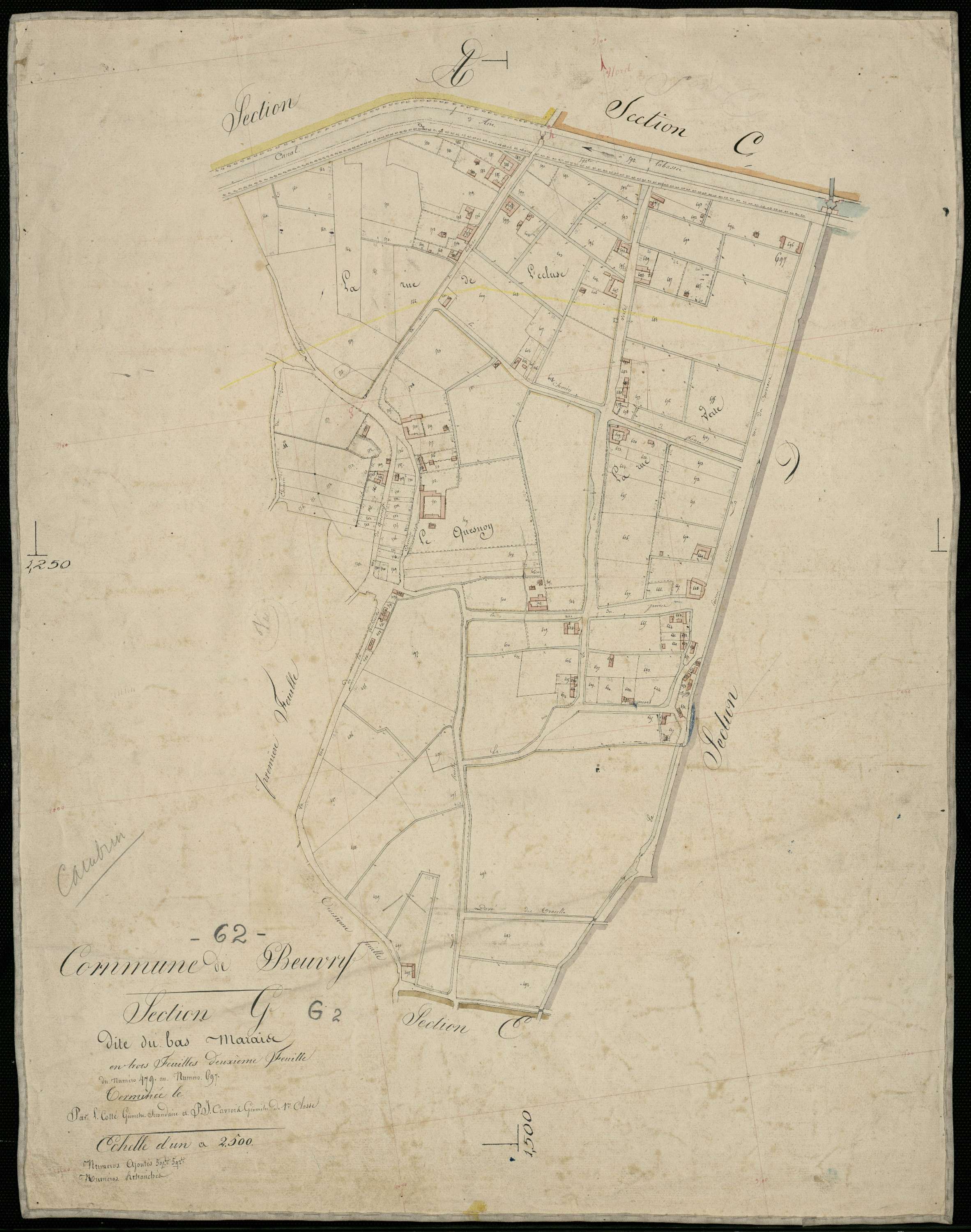 Beuvry - Section G, 2e feuille