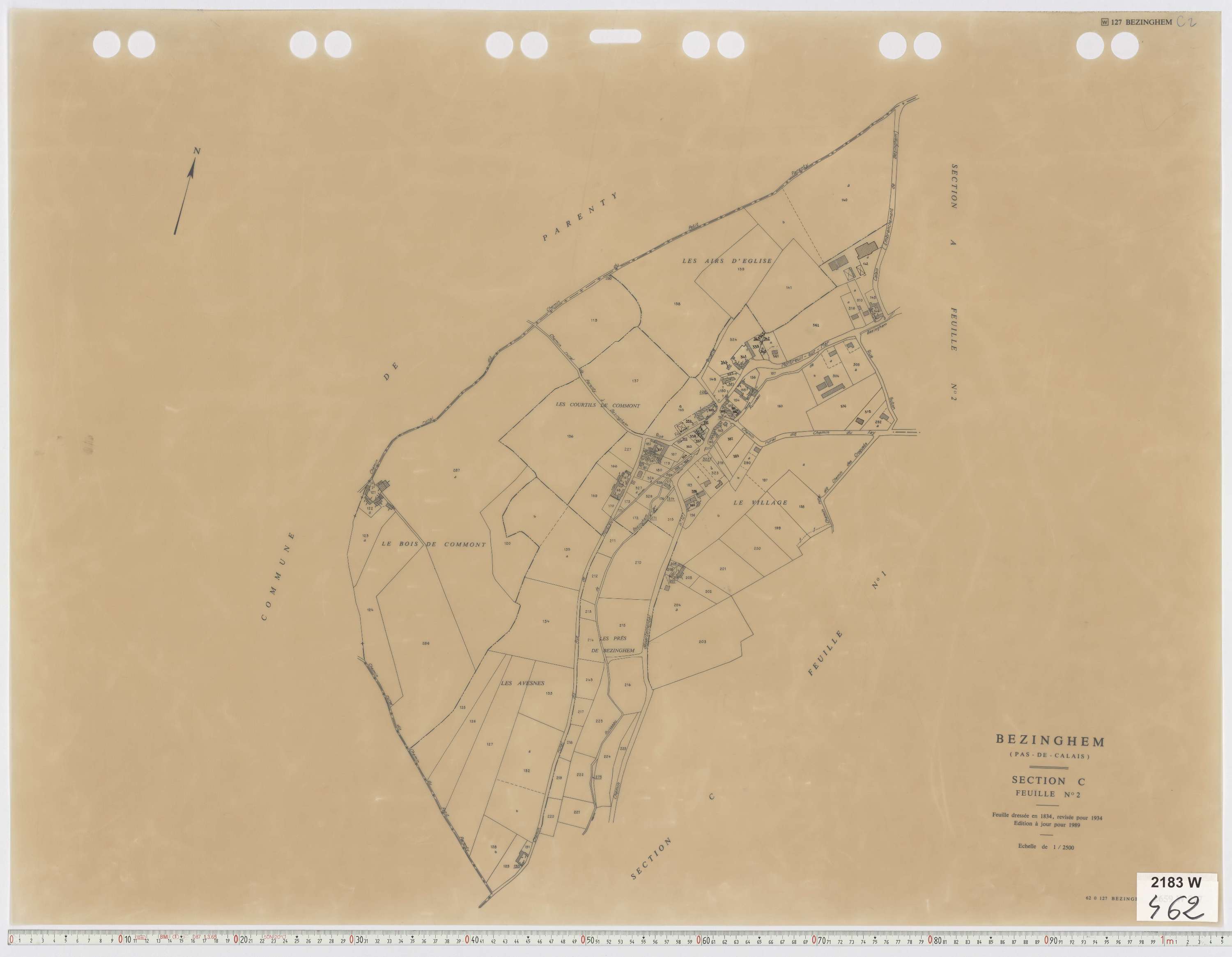 Bezinghem - Section C, feuille 2.