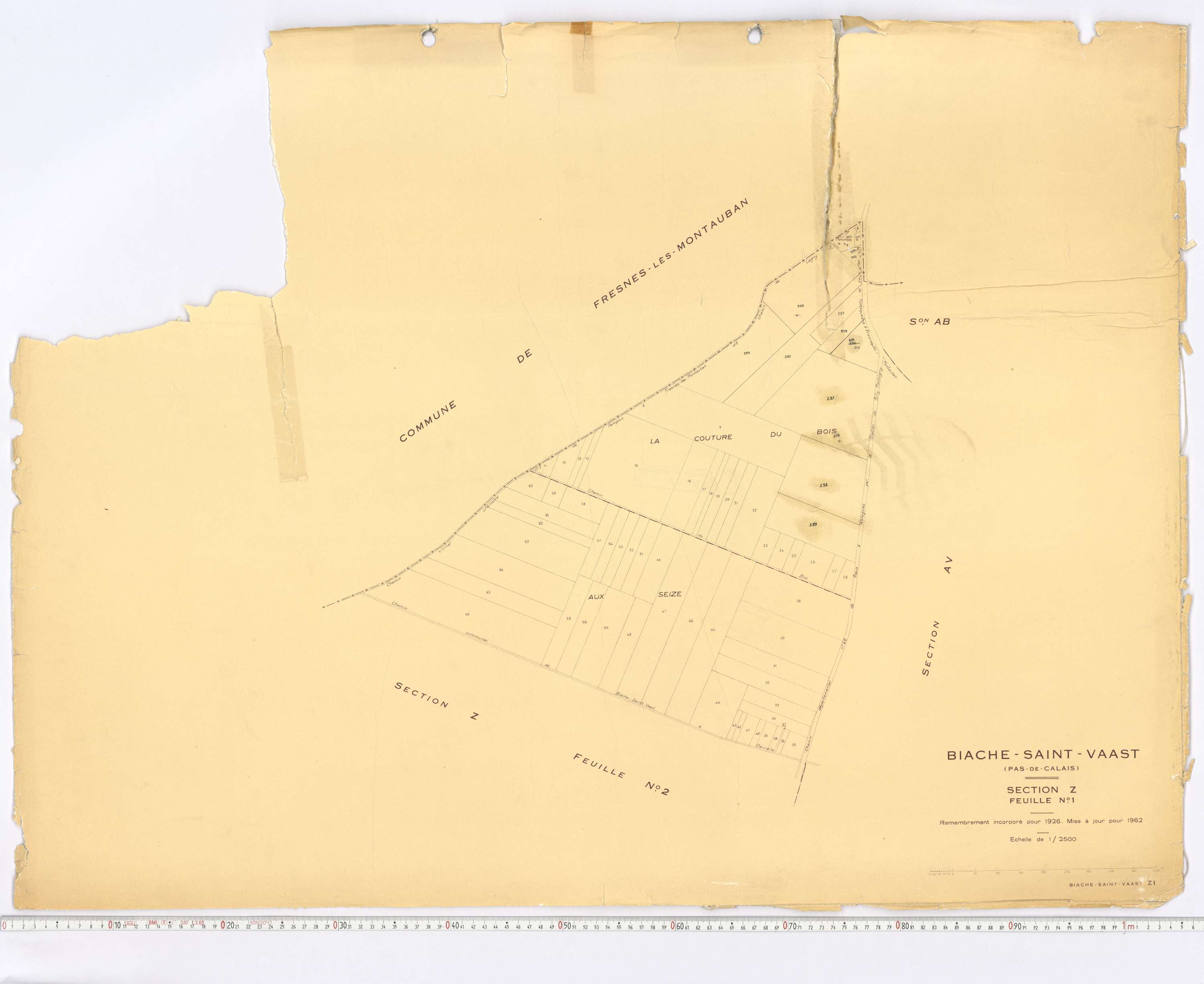 Biache-Saint-Vaast - Section Z, feuille 1.